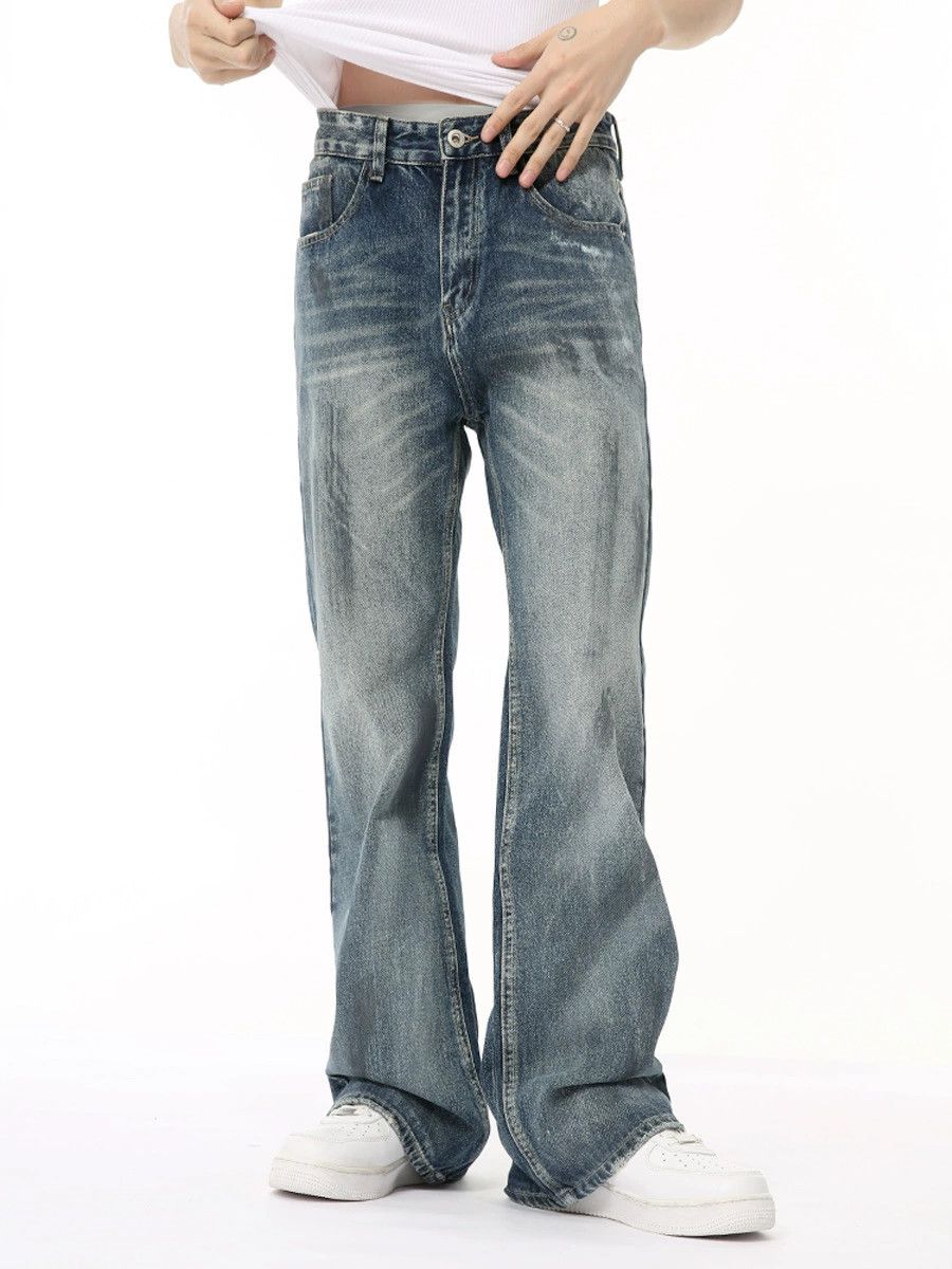 Jean American retro distressed flared casual jeans Size US 32 / EU 48 - 3 Thumbnail