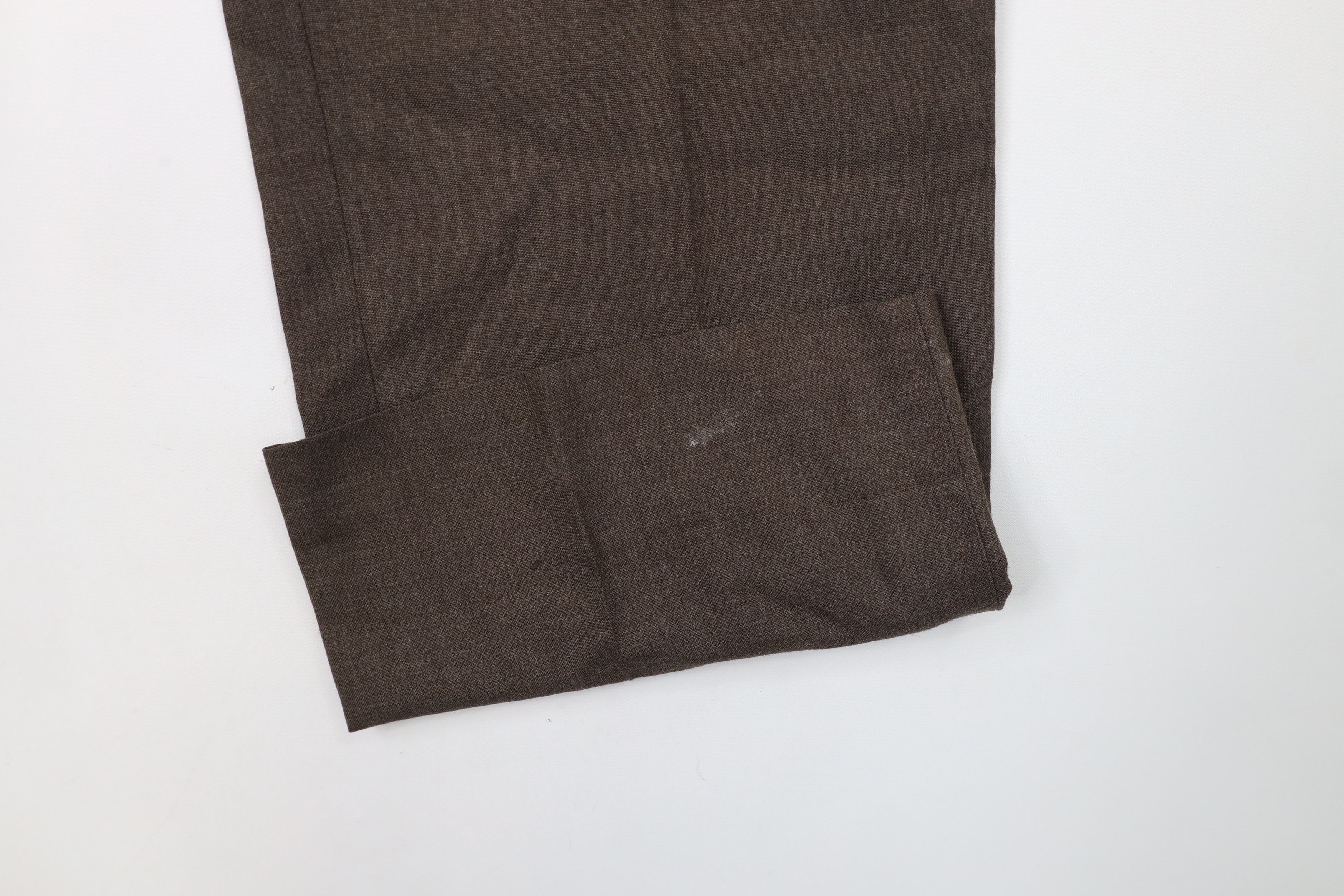 Vintage Vintage 70s Streetwear Wool Wide Leg Chino Pants Brown Size US 30 / EU 46 - 5 Thumbnail