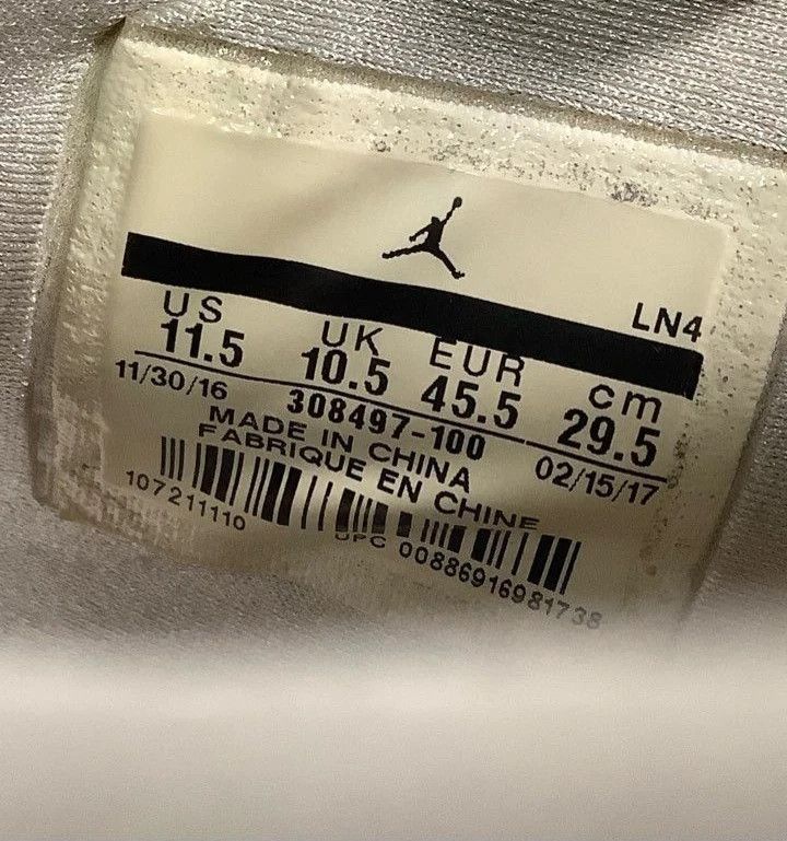 Jordan Brand × Nike Nike Air Jordan 4 Retro Pure Money 11.5 White Silver Leather Size US 11.5 / EU 44-45 - 7 Thumbnail