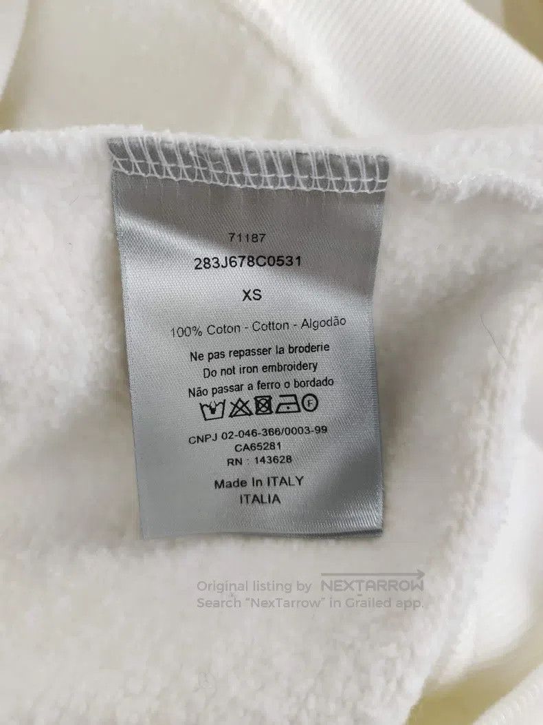 Dior Dior Co-branded white embroidered hooded sweatshirt Size US XS / EU 42 / 0 - 4 Thumbnail