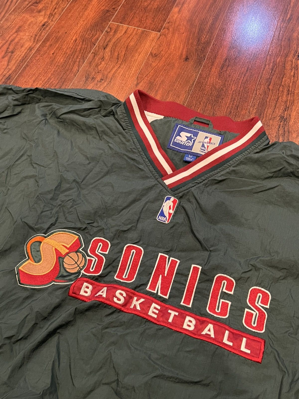 Starter Rare Vintage 90's Seattle Supersonics Starter Windbreaker Size US L / EU 52-54 / 3 - 2 Thumbnail