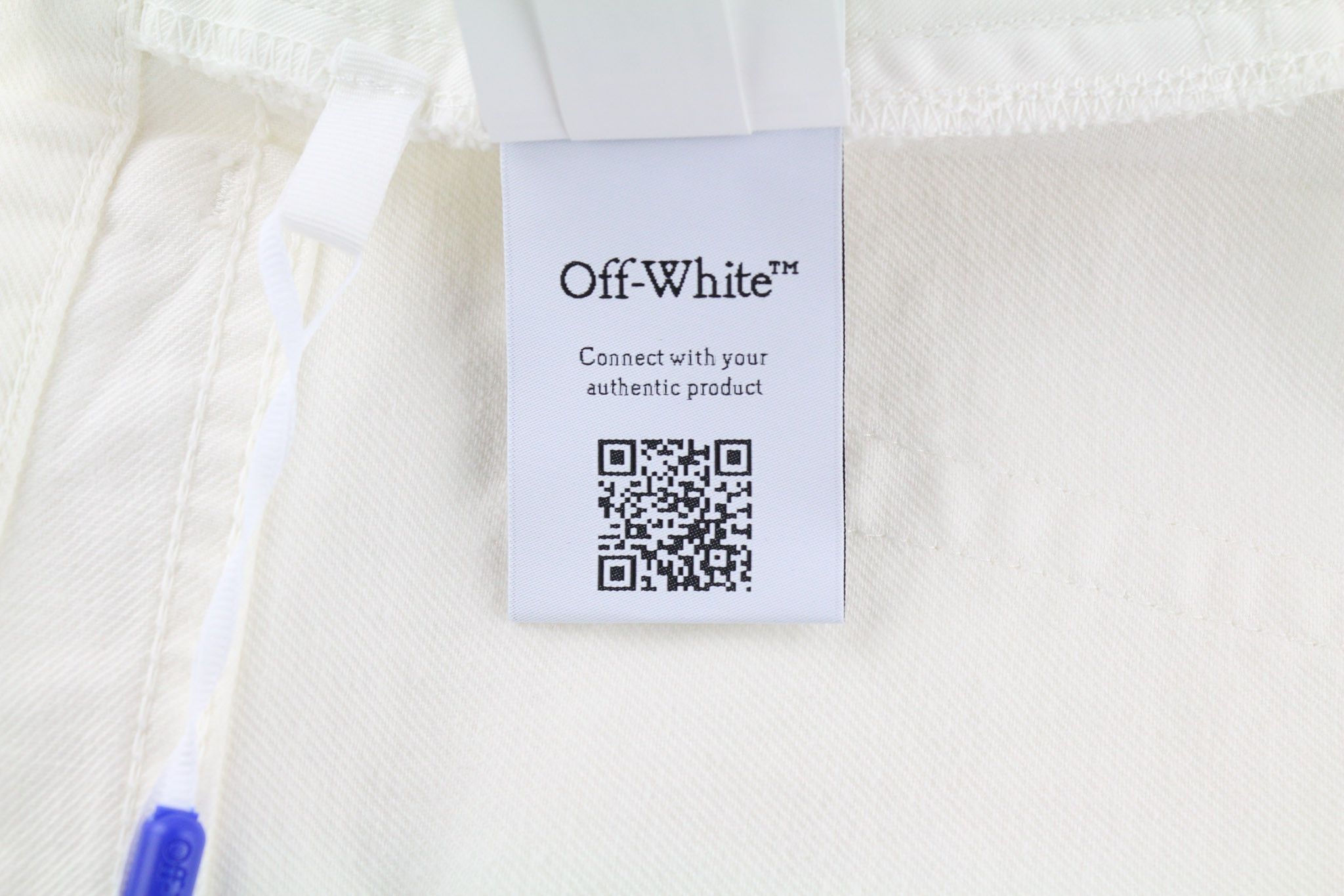 Off-White 90S LOGO W34 Straight Cotton Raw White Button Fly 80239 Size US 34 / EU 50 - 10 Thumbnail