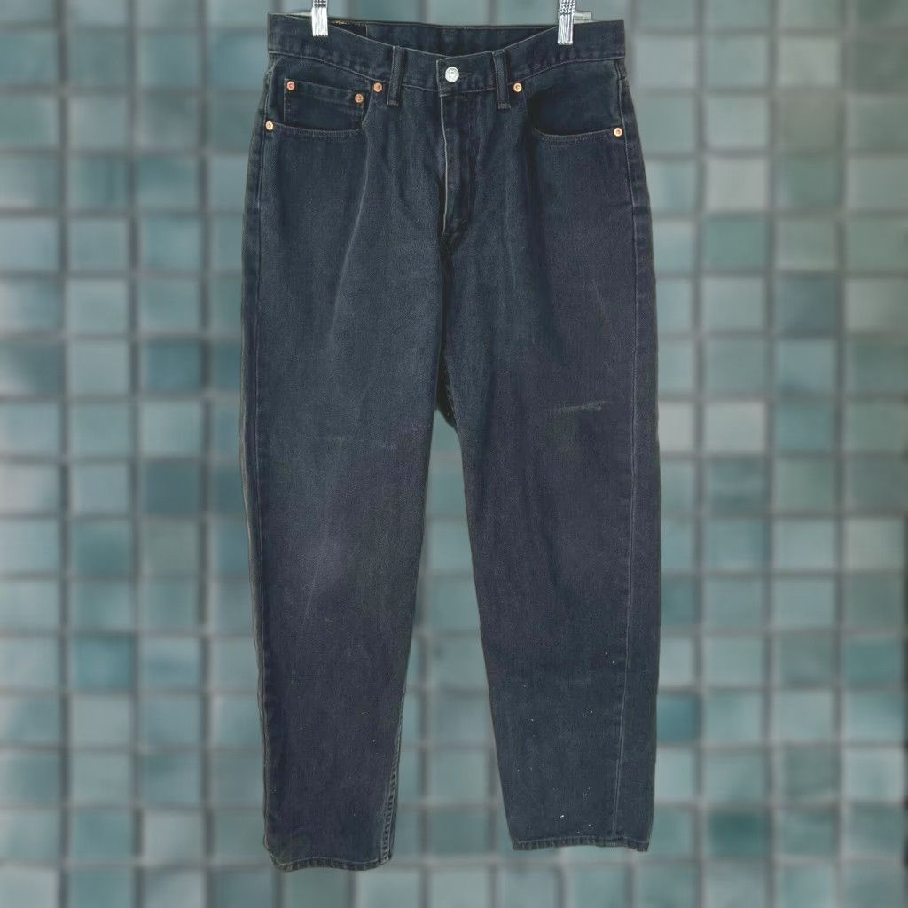 Levi's Levi's 550 Mens Flat Front Low Rise Black Denim Jeans 34X36 5-Pocket Design Size US 32 / EU 48 - 1 Thumbnail
