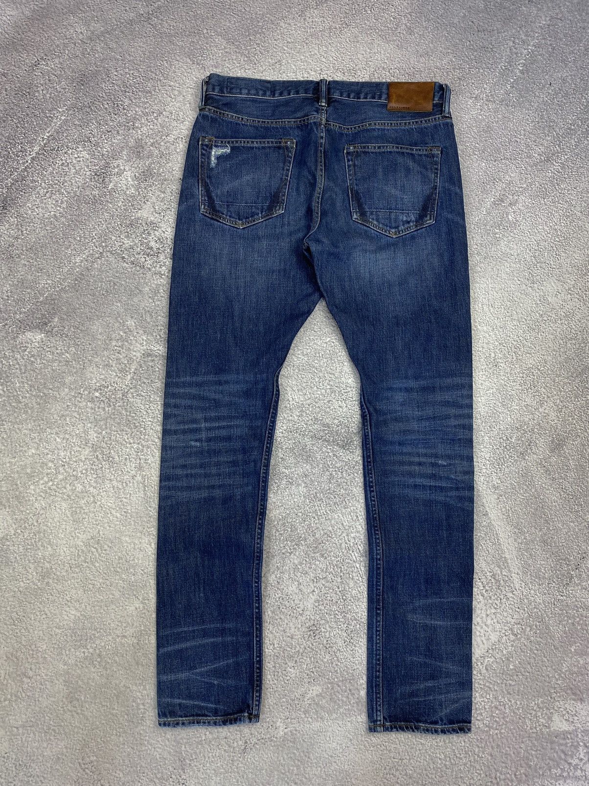 Allsaints AllSaints Kanaba Pistol Fit Blue Distressed Jeans Size US 30 / EU 46 - 12 Thumbnail