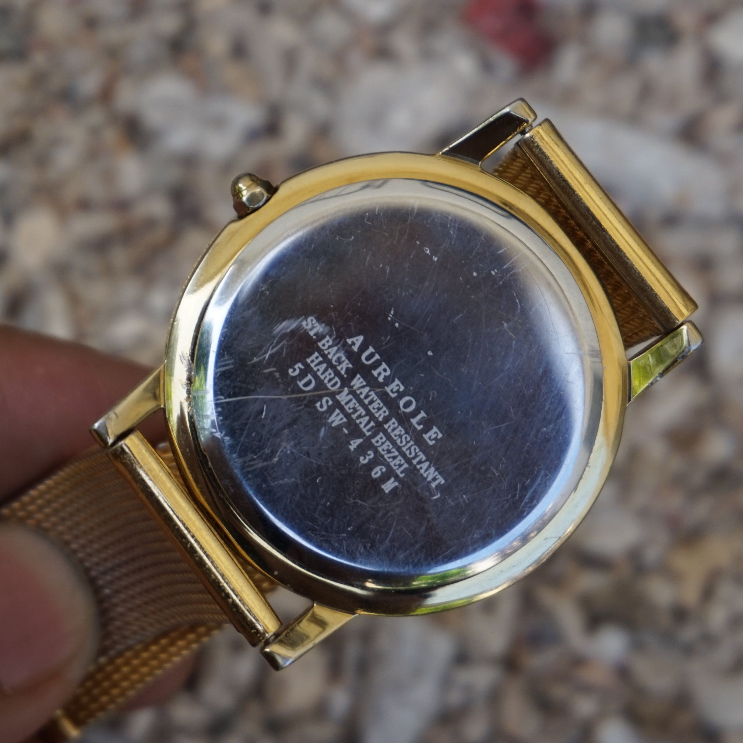 Vintage 90s Aureole Swiss Hard Metal Bezel watch Size ONE SIZE - 9 Thumbnail