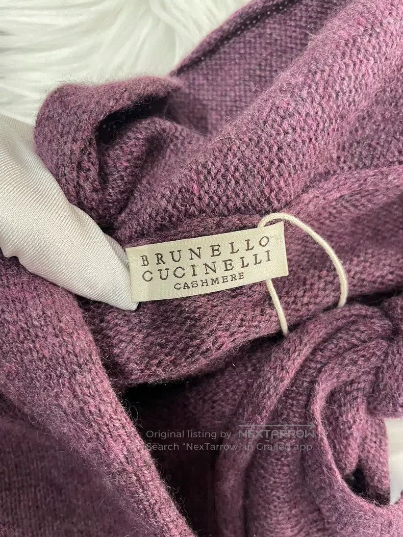 Brunello Cucinelli Brunello Cucinelli Purple Cashmere Cardigan Size S / US 4 / IT 40 - 4 Thumbnail