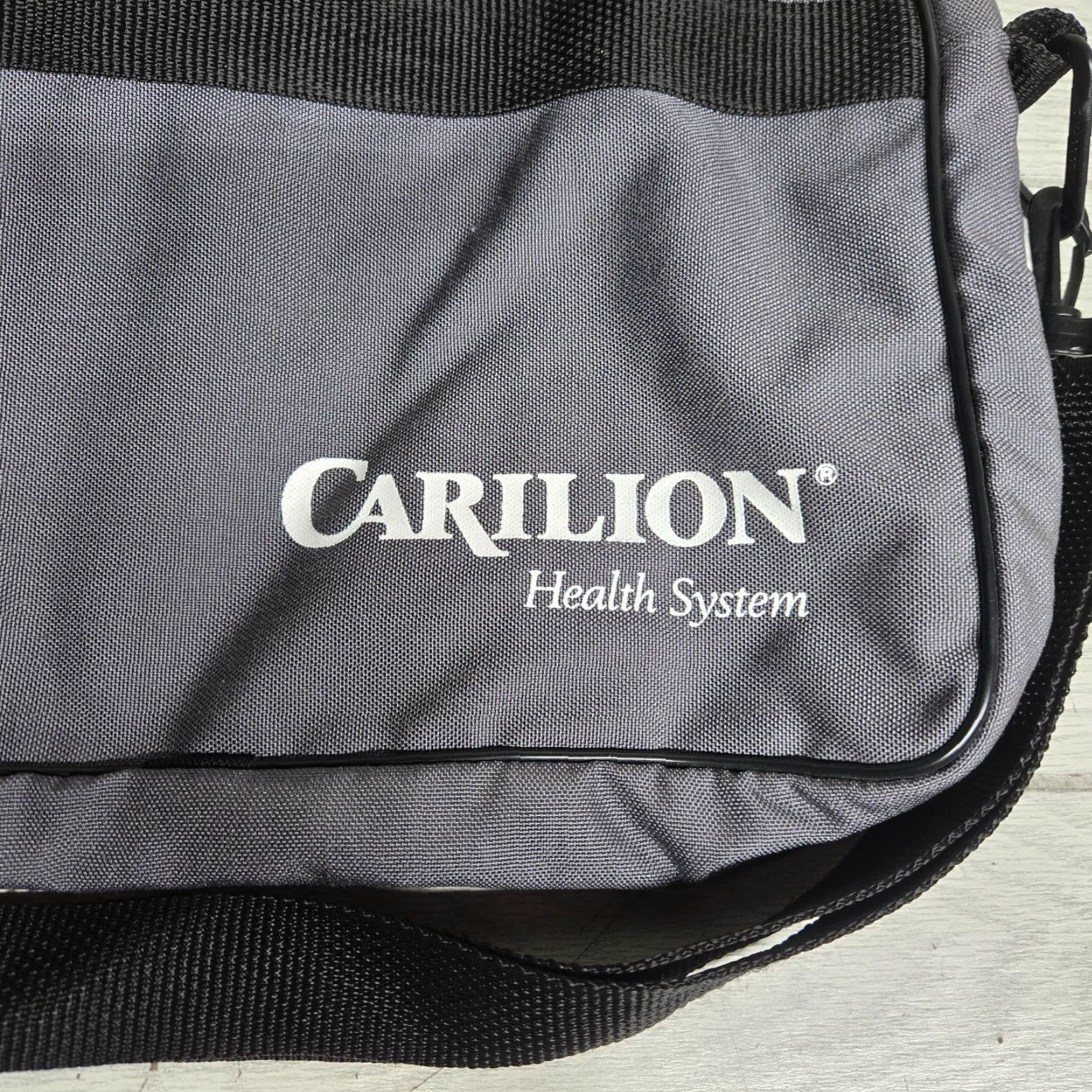 Vintage VINTAGE Carilion Health System Hospital Medical Tote Bag Unisex Adults Gray Canvas Shoulder Bag Size ONE SIZE - 2 Thumbnail