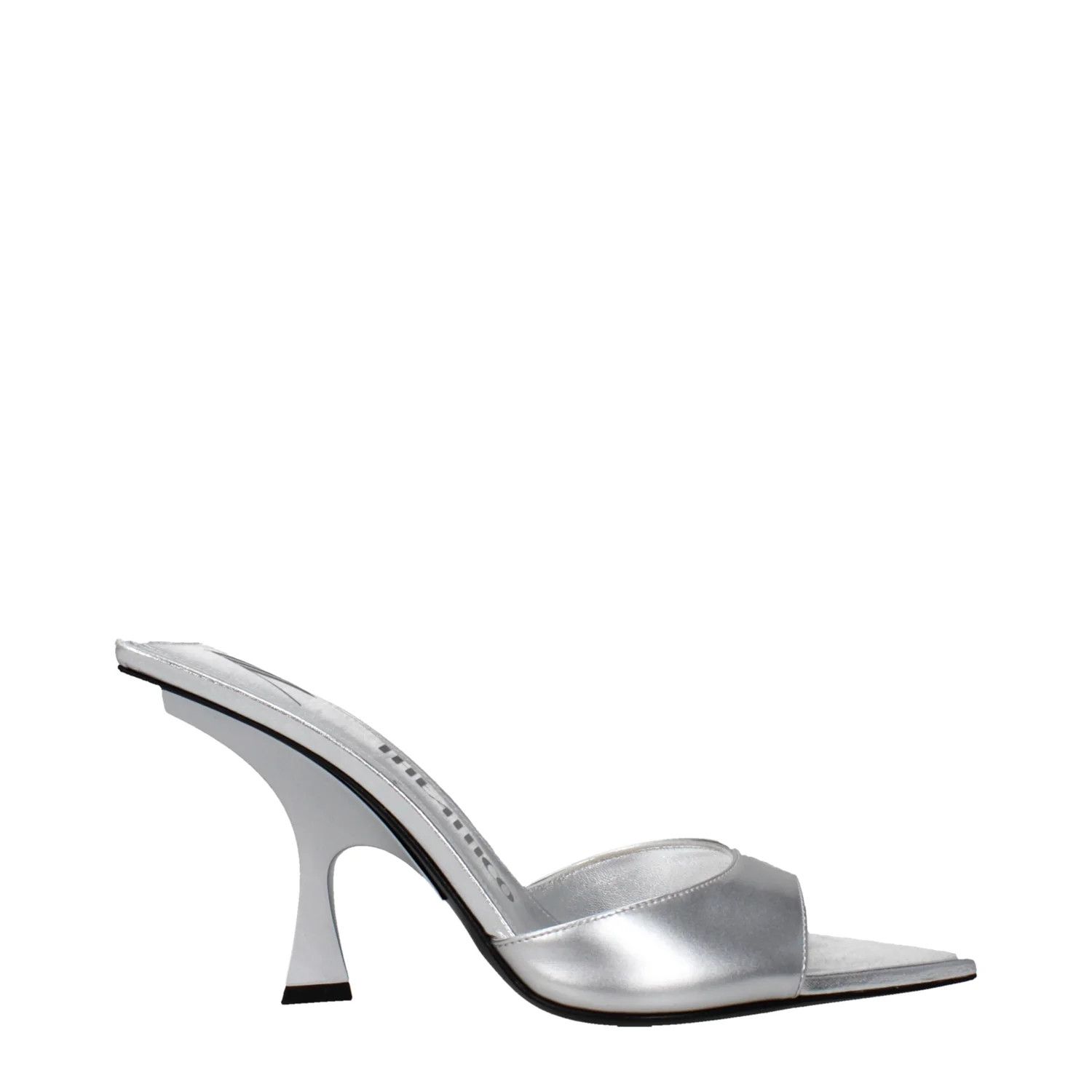 ob1o1e1224 Patent Leather Sandals in Silver
