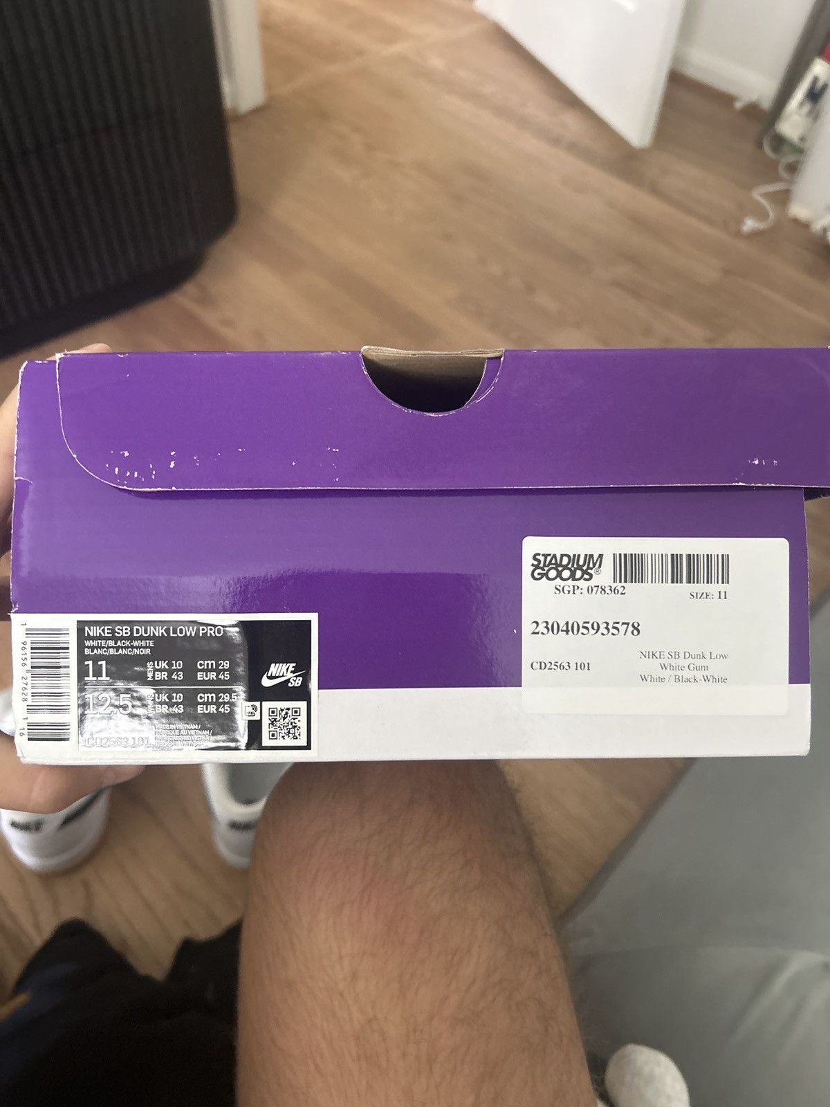 Nike Nike Dunk Low SB “White Gum” Size US 11 / EU 44 - 6 Thumbnail