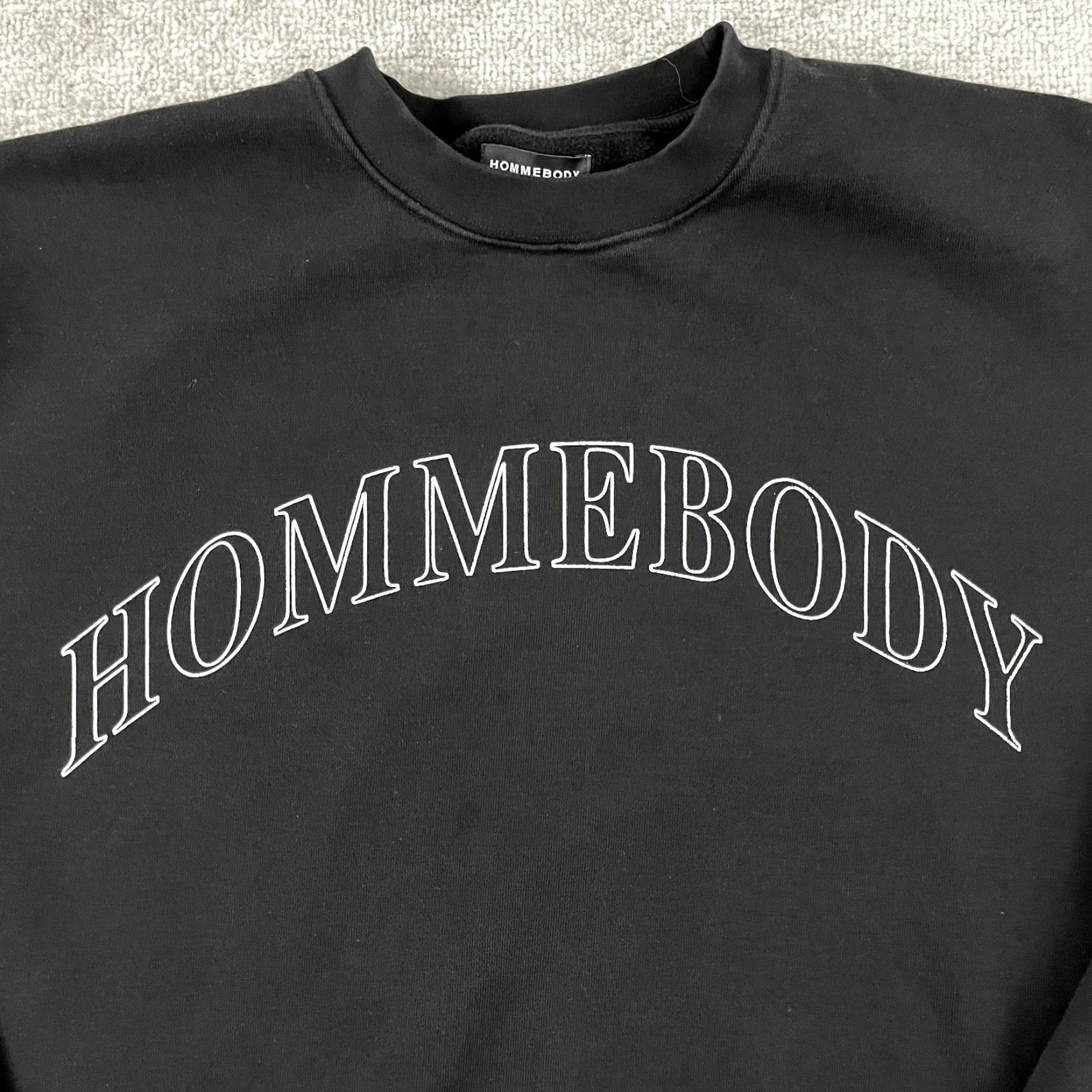 Vintage VINTAGE HOMMEBODY Sweatshirt Men Large/XL Extra Large Black Pullover Crewneck Graphic Print Casual Made in USA Size US XL / EU 56 / 4 - 2 Thumbnail