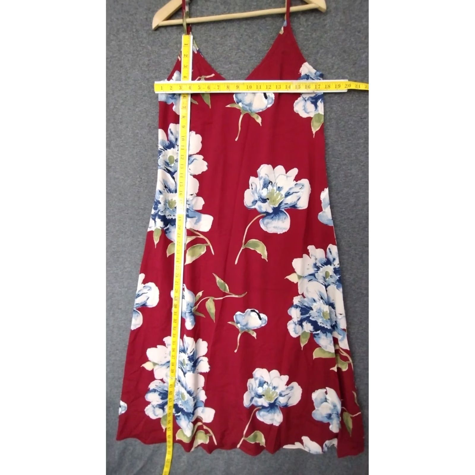 Vintage ZANZEA Women's Tank Dress Summer Flower Red 8 V-Neck Dress Sleeveless Knee Length Pattern Floral Shirt? Size M / US 6-8 / IT 42-44 - 4 Thumbnail