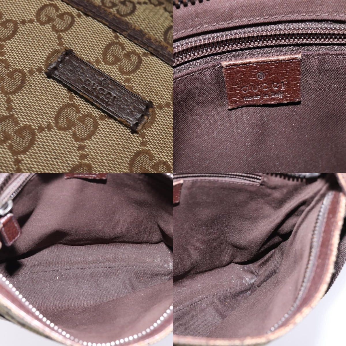 Gucci GUCCI GG Canvas Shoulder Bag Beige Silver Size ONE SIZE - 11 Thumbnail