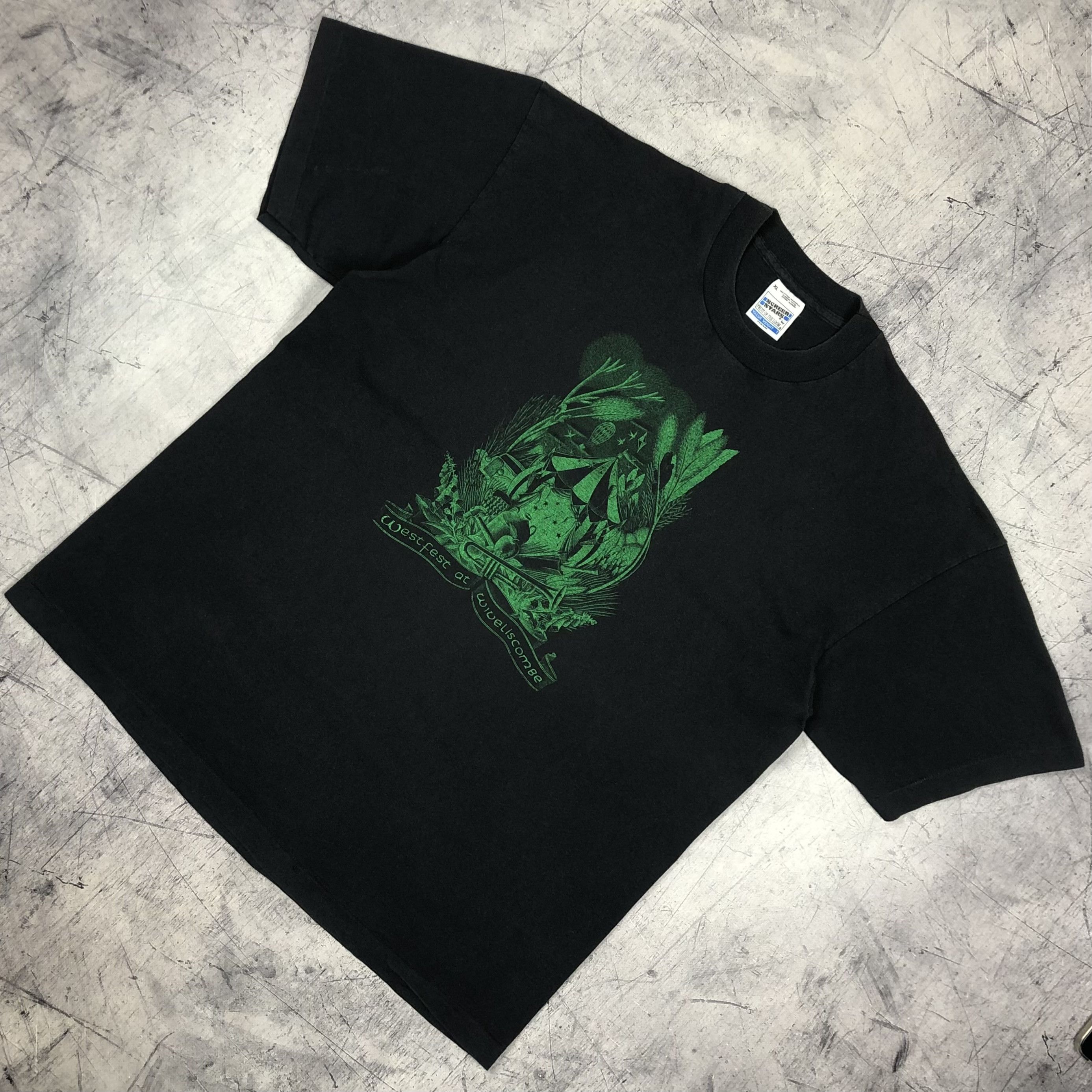 Vintage 90s Wiveliscombe West Fest Festival Tee Size US XL / EU 56 / 4 - 5 Thumbnail