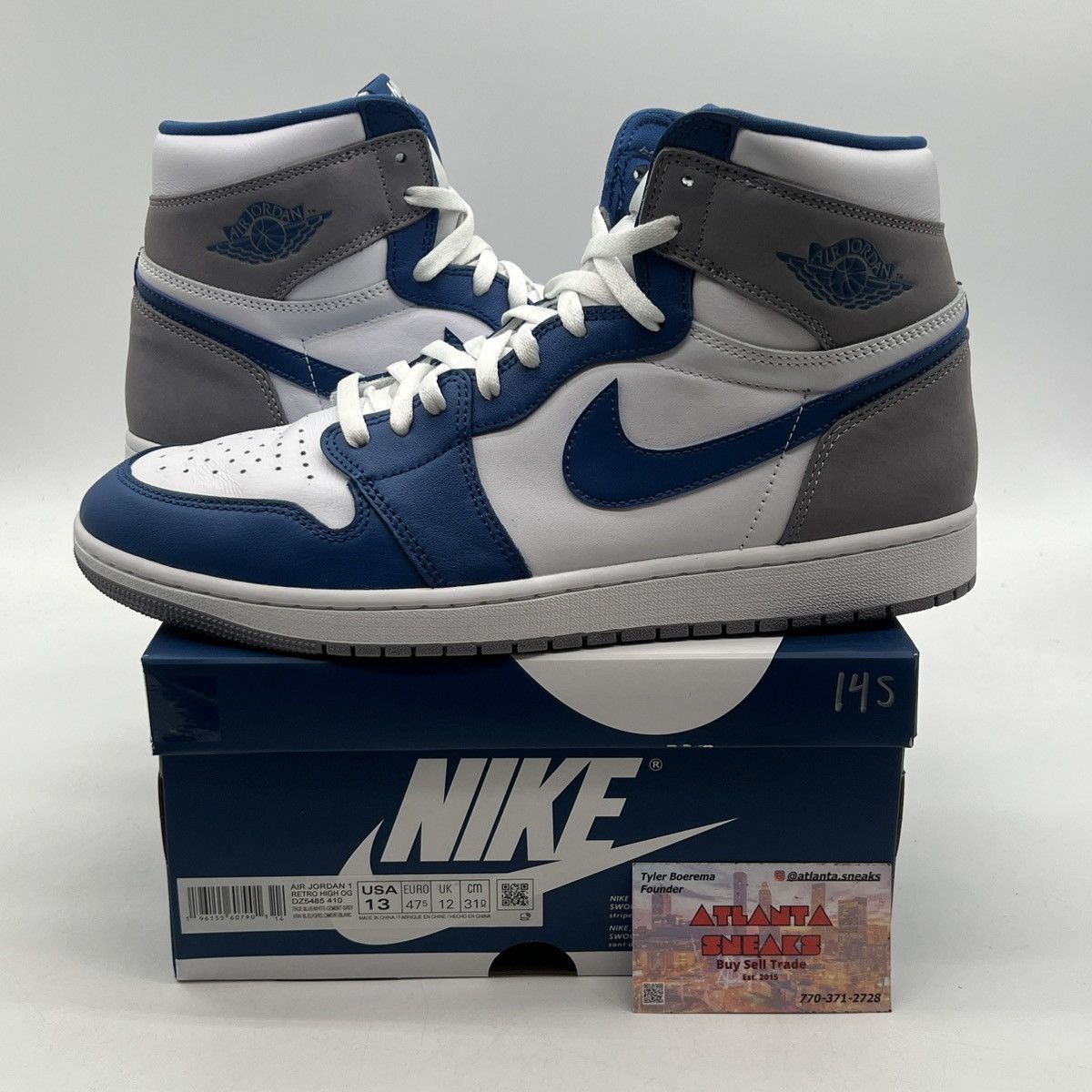 Nike Air Jordan 1 High true blue Size US 13 / EU 46 - 1 Thumbnail