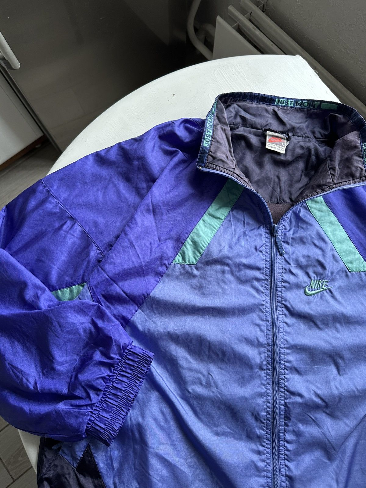Nike × Vintage Vintage Nike Track Sweatshirt 90s Oversized Multi Size US L / EU 52-54 / 3 - 6 Thumbnail