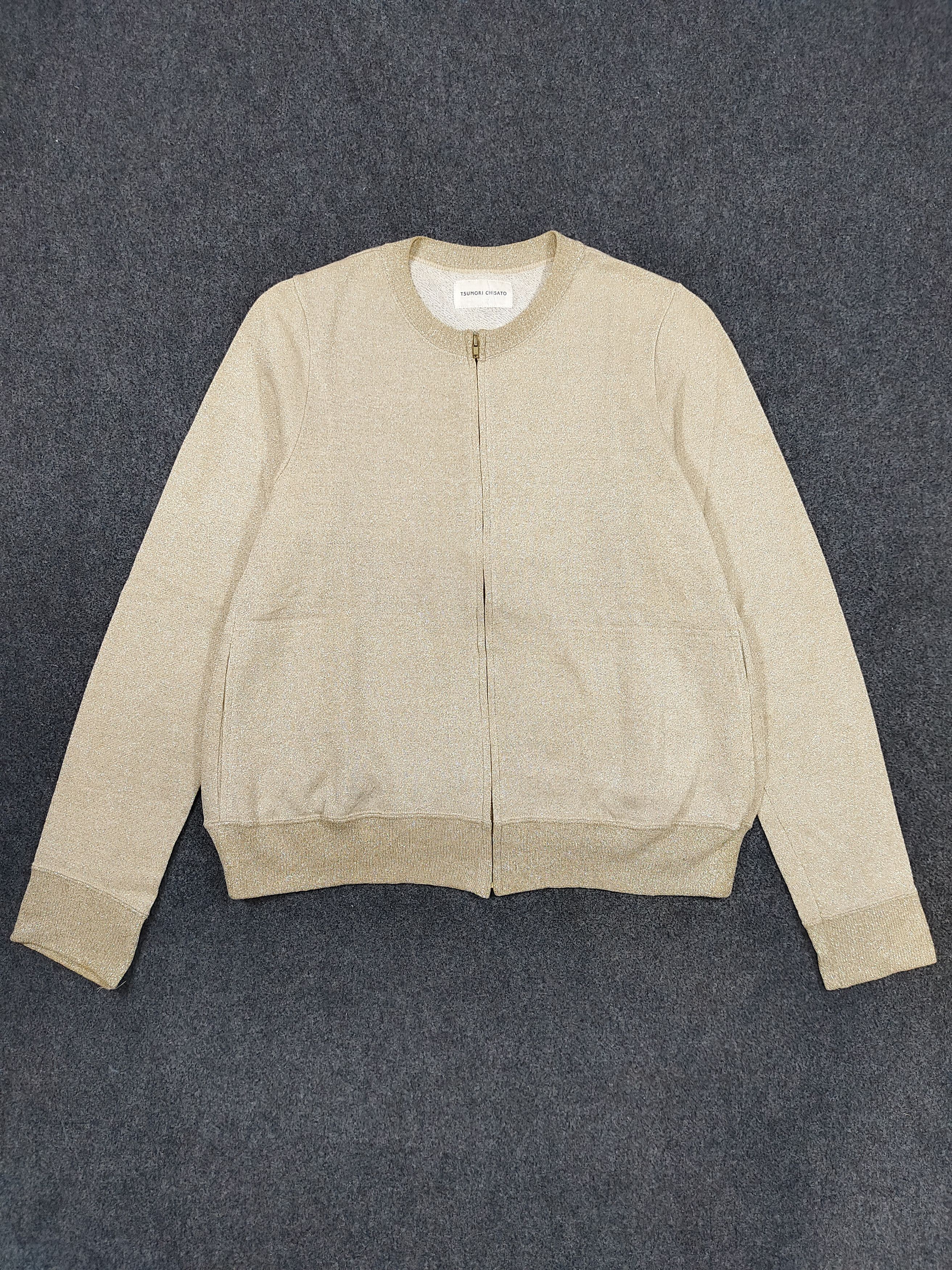 Tsumori Chisato 🇯🇵 Tsumori Chisato 🇯🇵 Gold Glitter Zip Sweater Size M / US 6-8 / IT 42-44 - 4 Thumbnail