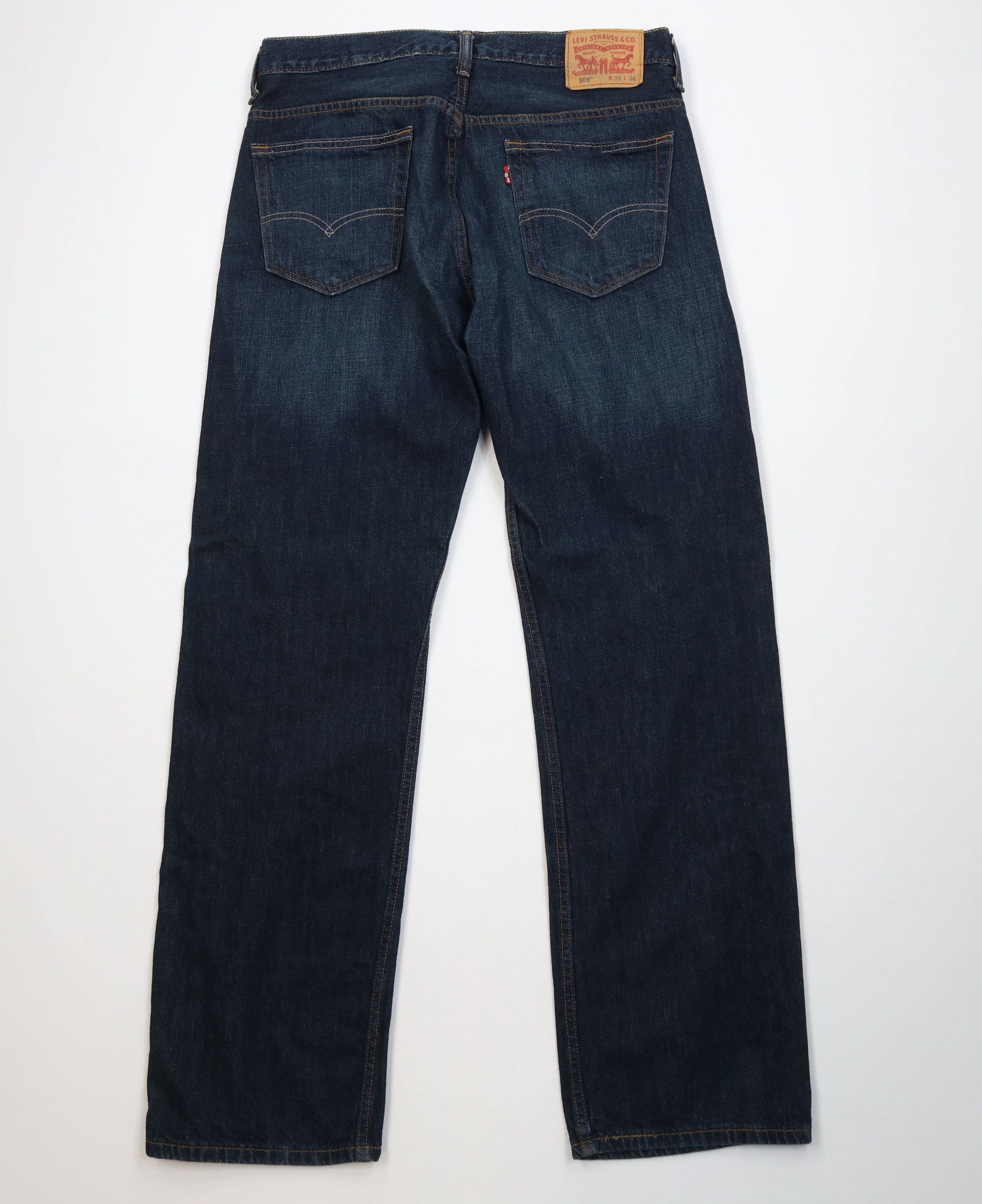 Levi's Vintage Y2K Levis 569 Straight Wide Leg Denim Jeans Blue Size US 32 / EU 48 - 9 Thumbnail
