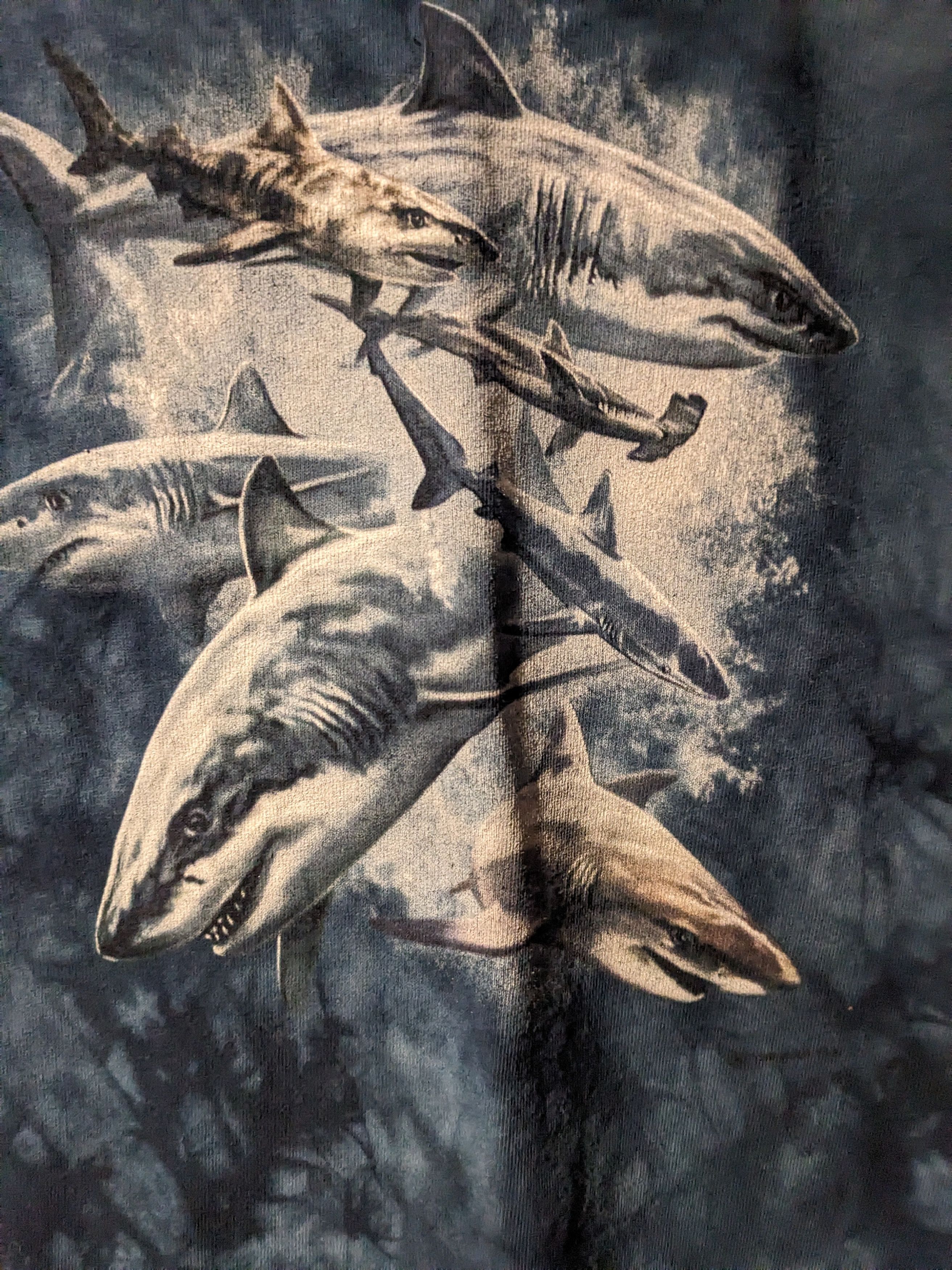 The Mountain × Vintage The Mountain Shark Animal Wildlife Blue Kids Medium T-Shirt Size US M / EU 48-50 / 2 - 2 Thumbnail