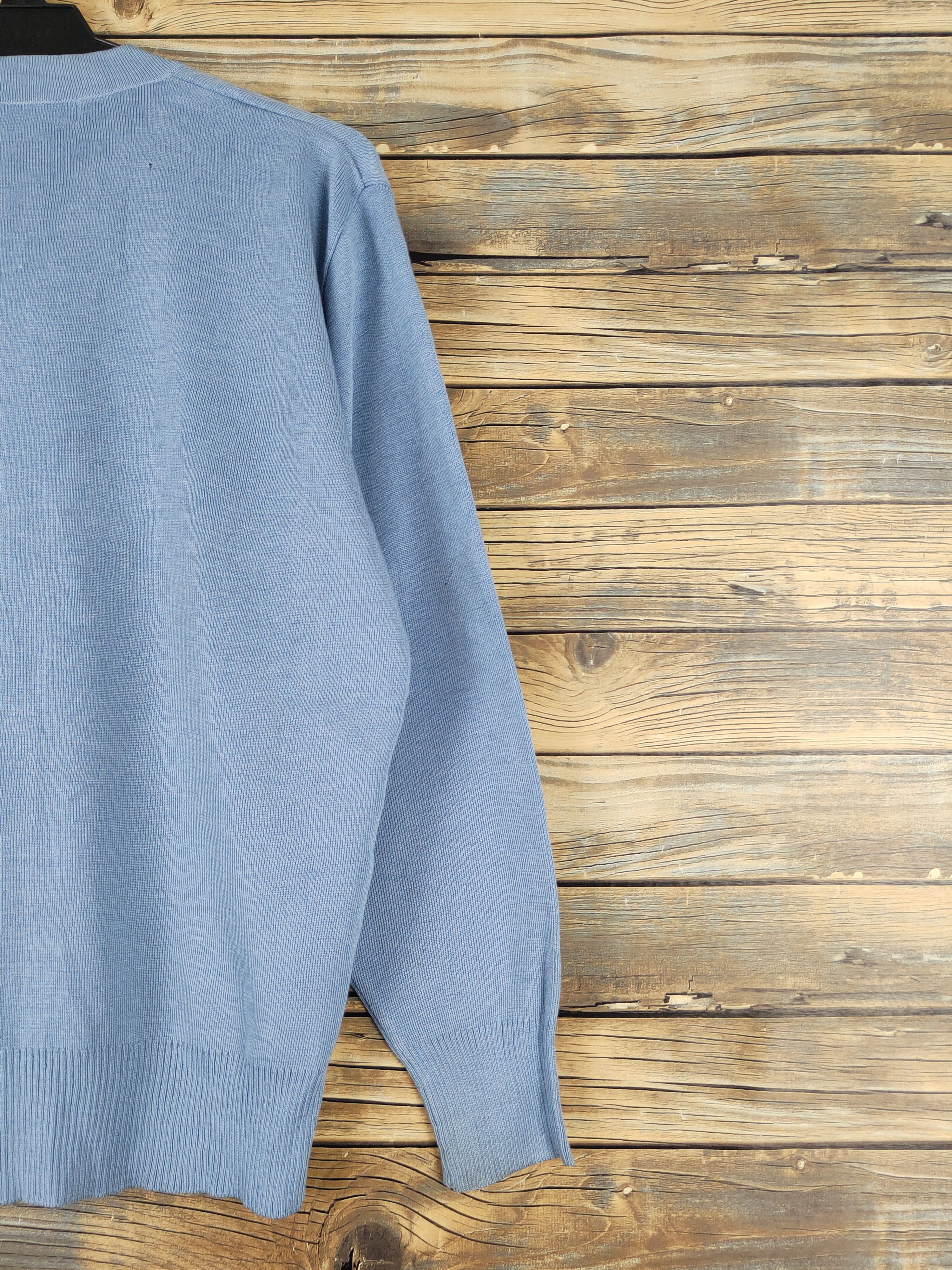 Homespun Knitwear Nagai Leben Blue Knitwear Cardigan vintage #W2016 Size US L / EU 52-54 / 3 - 10 Thumbnail