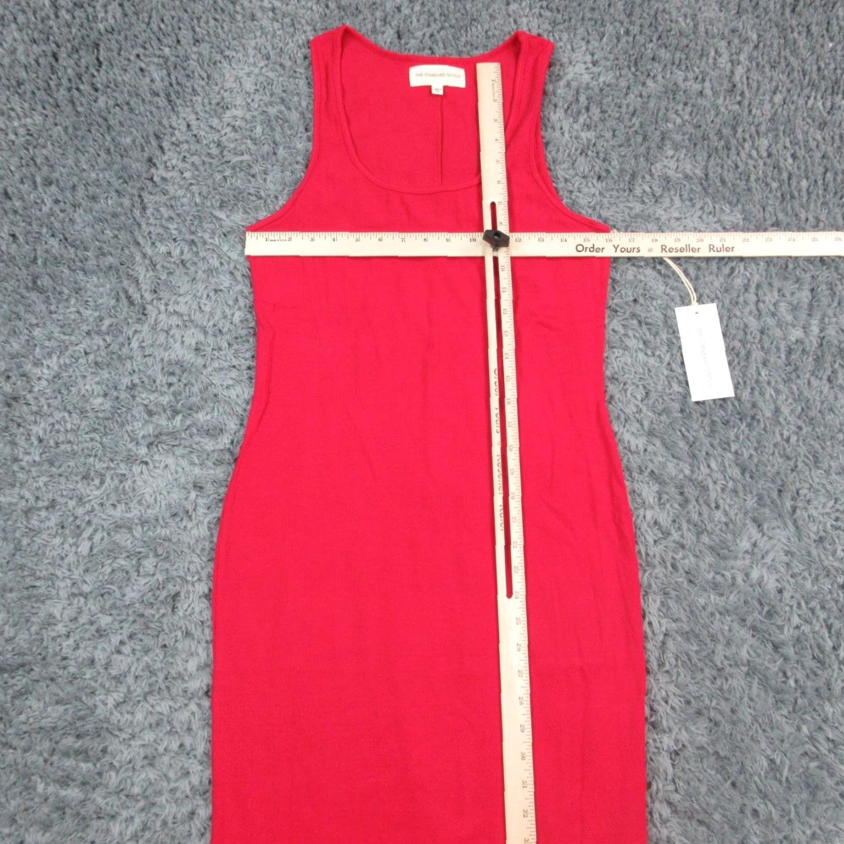 open lace back dress Split Red & Pink Sweater Tank Dress Large main image 1