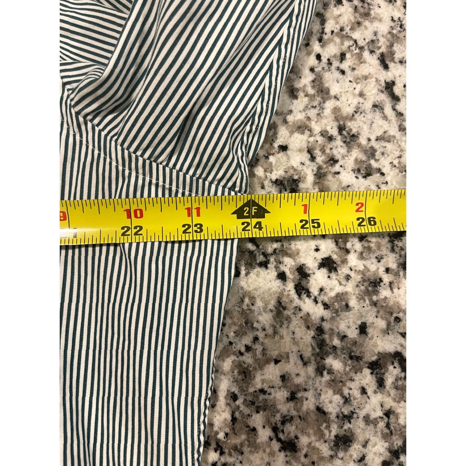 Brioni Brioni Men’s Shirt Extra Large Green/White Stripe Italy 100% Cotton Size 46R - 3 Thumbnail