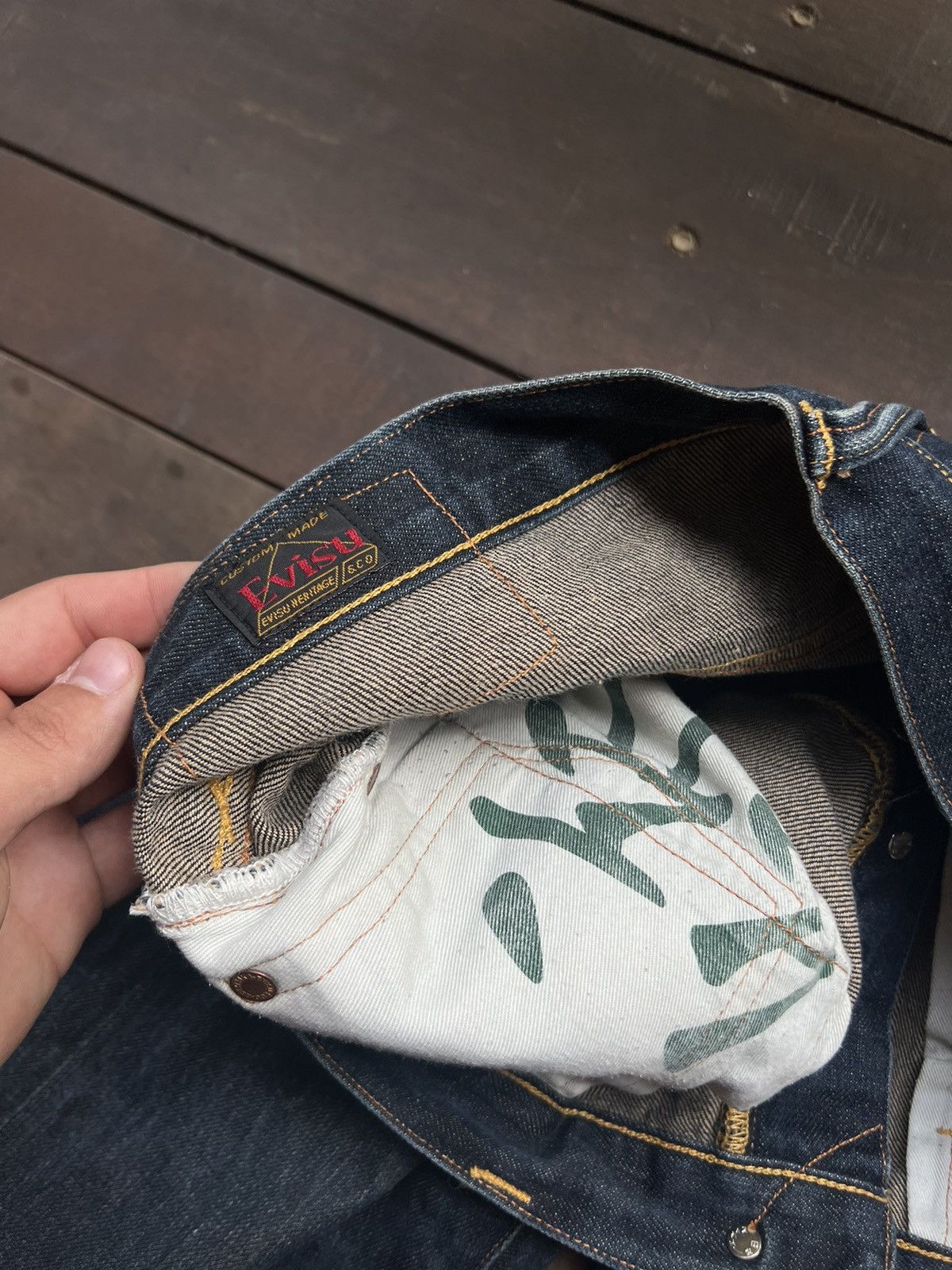 Evisu EVISU RARE DENIM BAGGY JEANS Y2K HANDPAINTED LOT N3 Size US 32 / EU 48 - 10 Thumbnail