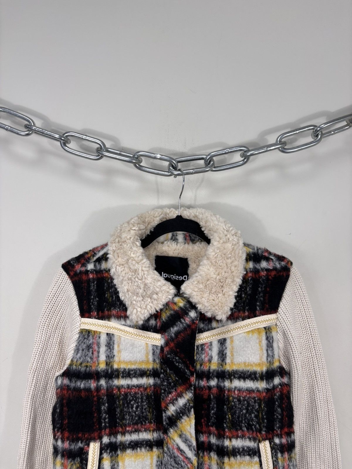 Desigual Desigual Women’s Checkered Fleece Lined Trucker Jacket Size M / US 6-8 / IT 42-44 - 4 Thumbnail