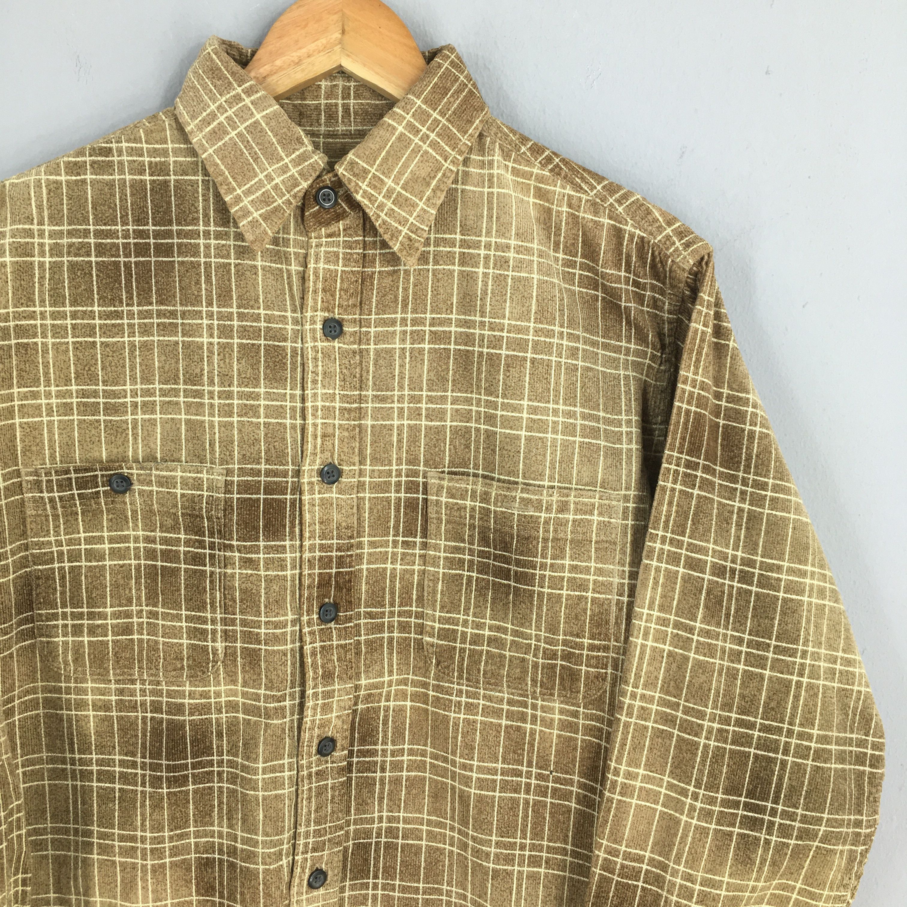 Flannel Vintage 90s Eagle Club Checkered Brown Shirt Flannel Medium Size US M / EU 48-50 / 2 - 2 Thumbnail