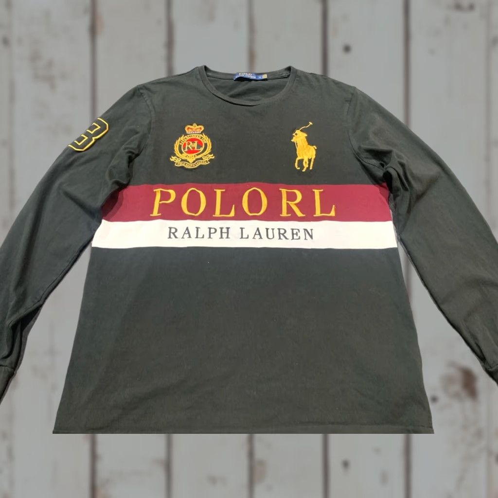 Polo Ralph Lauren Polo Ralph Lauren Shirt Men Long Sleeve T-shirt Embroidered Crew Neck Logo Blue Cotton Regular Size M Black Size US M / EU 48-50 / 2 - 1 Thumbnail