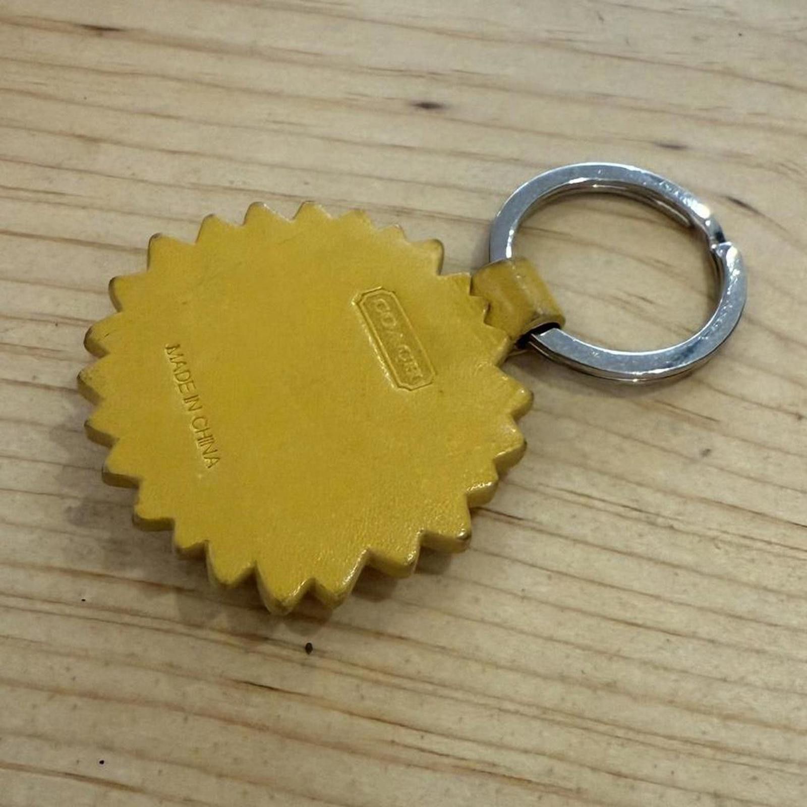 Coach Coach Leather Sunflower Keychain Size ONE SIZE - 3 Thumbnail