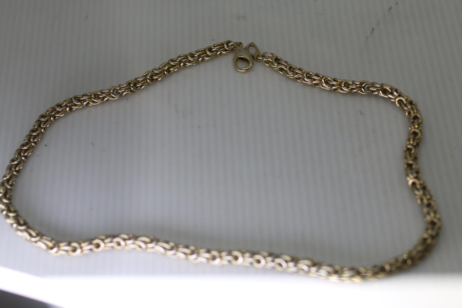 Unknown London Vintage Gold Tone Byzantine Link Chain Necklace Lobster 12" Size ONE SIZE - 1 Thumbnail