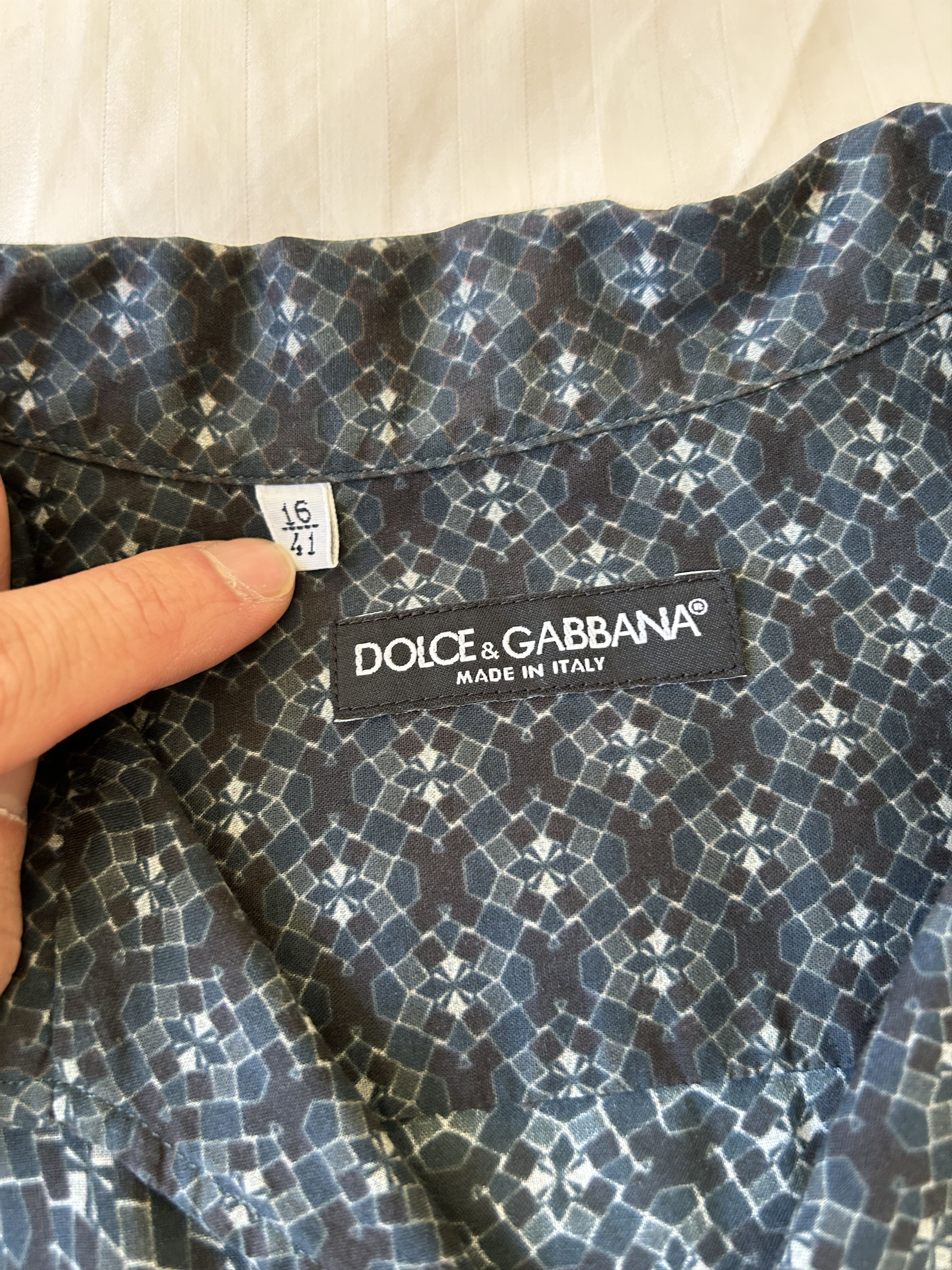 Dolce & Gabbana Dolce & Gabbana Short Sleeve Shirt sz 16 Size US L / EU 52-54 / 3 - 3 Thumbnail