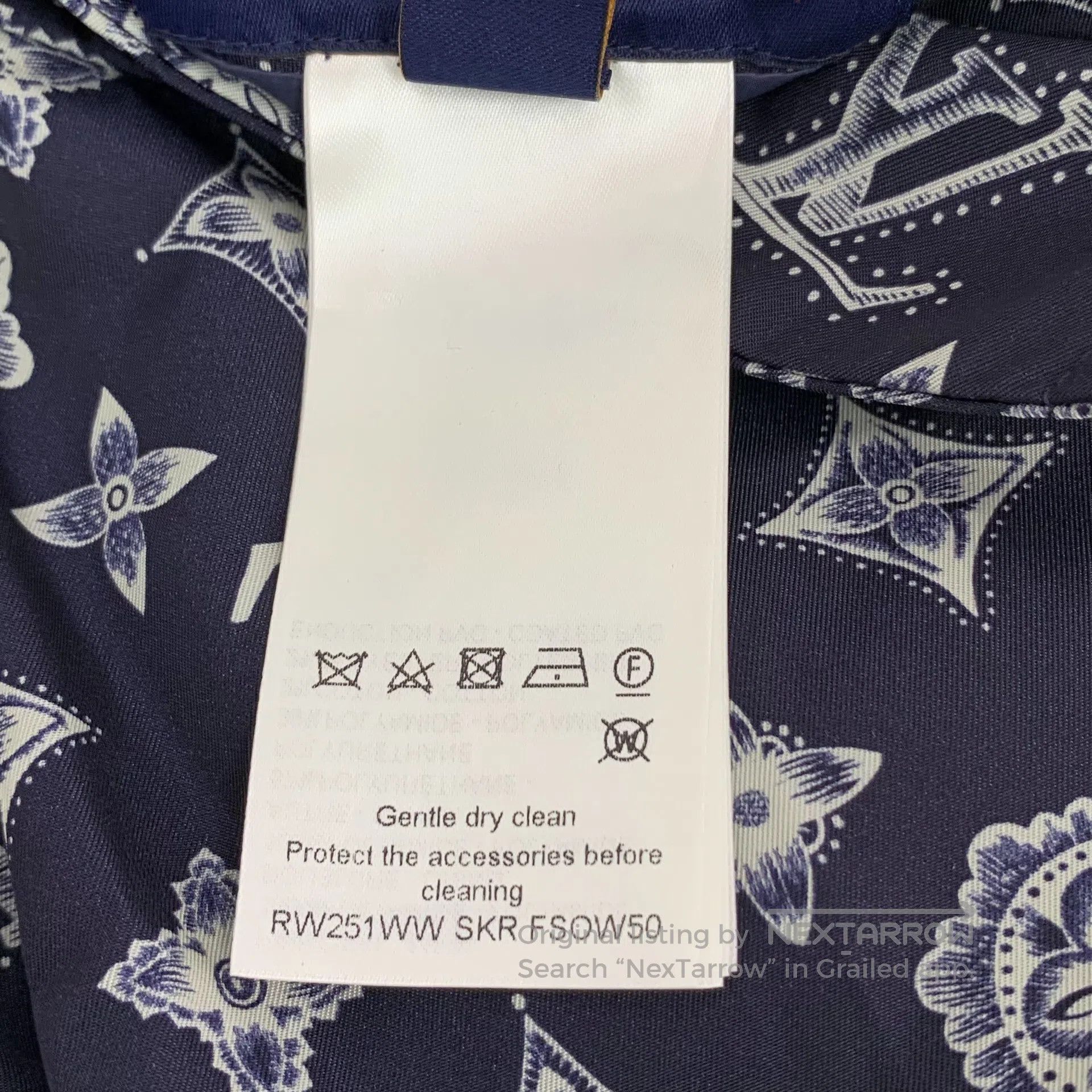 Louis Vuitton Louis Vuitton Dark Blue Monogram Printed Two-Way Zipper Ja Size US S / EU 44-46 / 1 - 7 Thumbnail