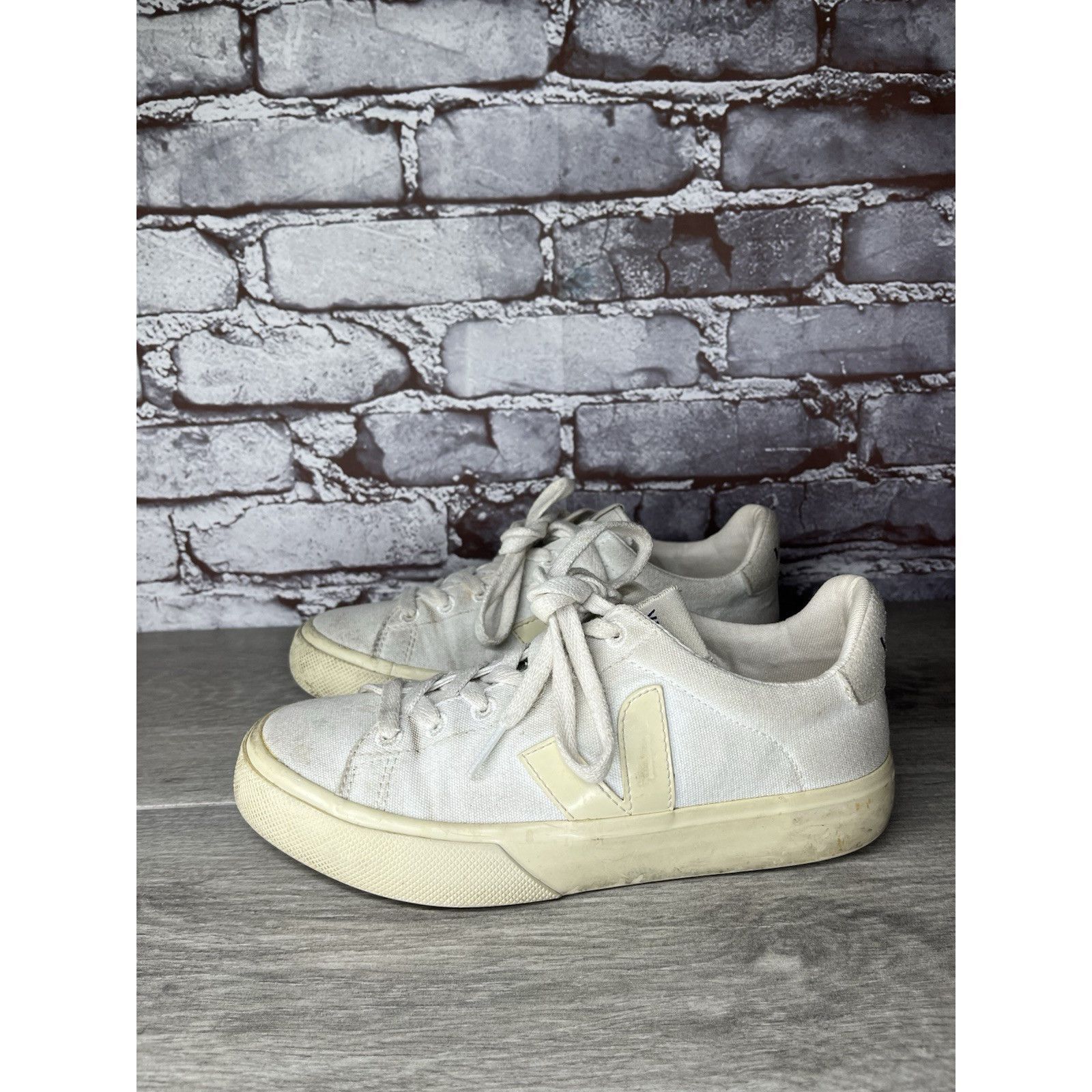 Veja Veja Campo Canvas White Low Top Fashion Sneakers Comfort Cas Size US 6 / IT 36 - 5 Thumbnail