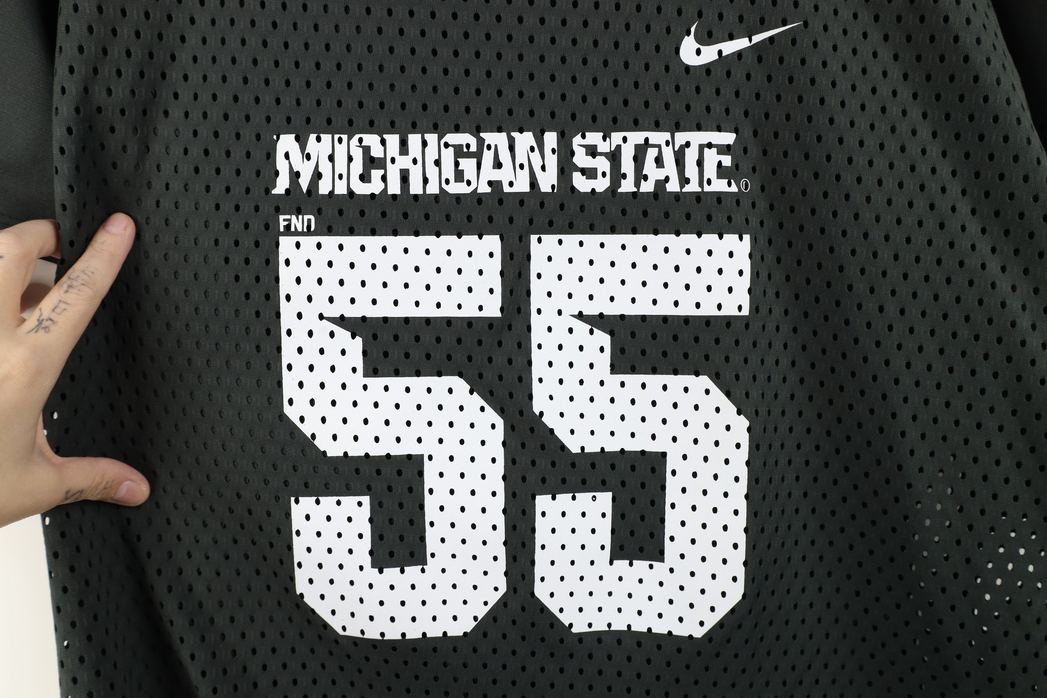 Nike Nike Dolman Sleeve Michigan State University Football Jersey Size XL / US 12-14 / IT 48-50 - 4 Thumbnail