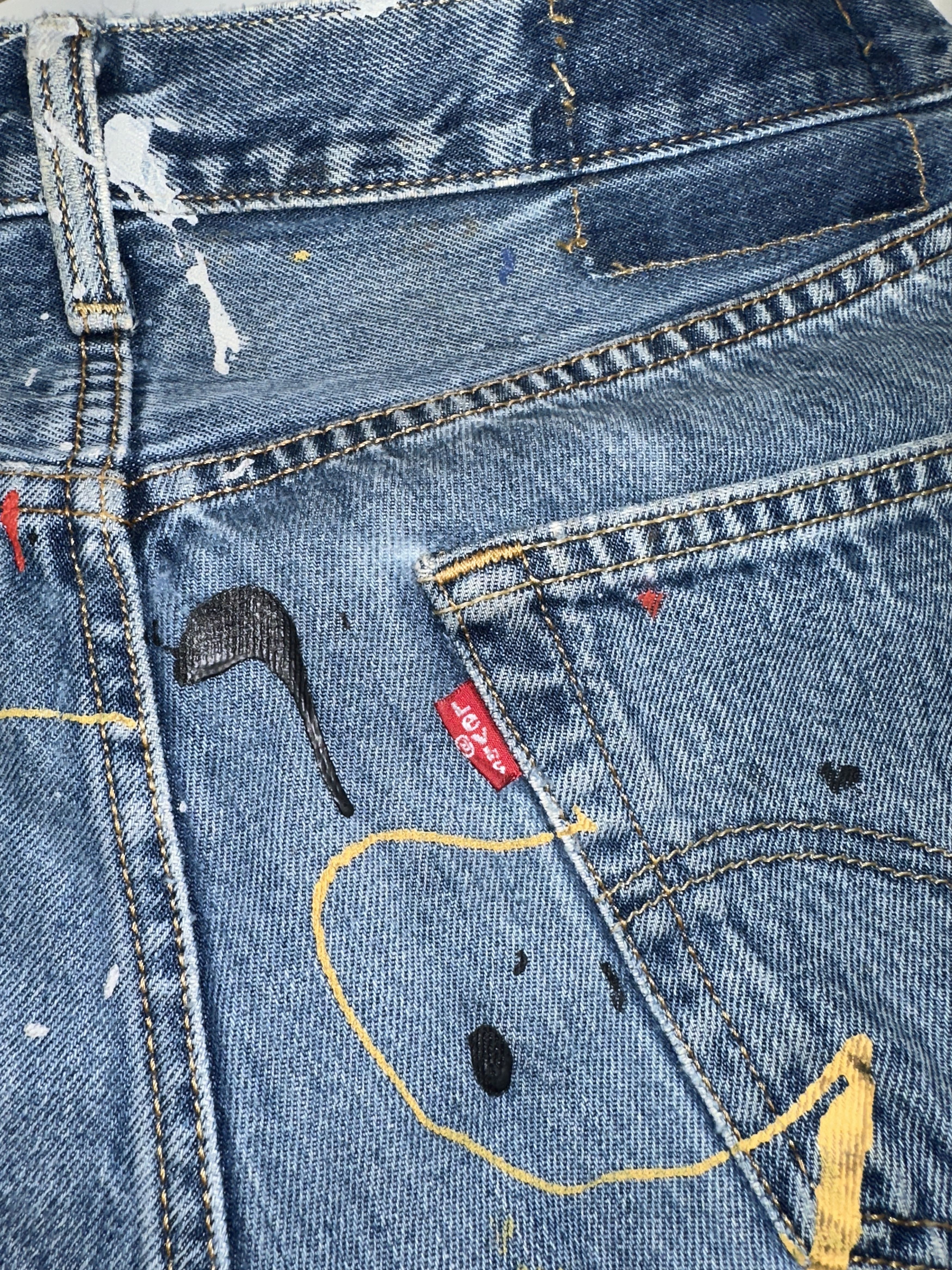 Levi's Vintage Levi's Paint Splatter Jeans Size US 32 / EU 48 - 3 Thumbnail
