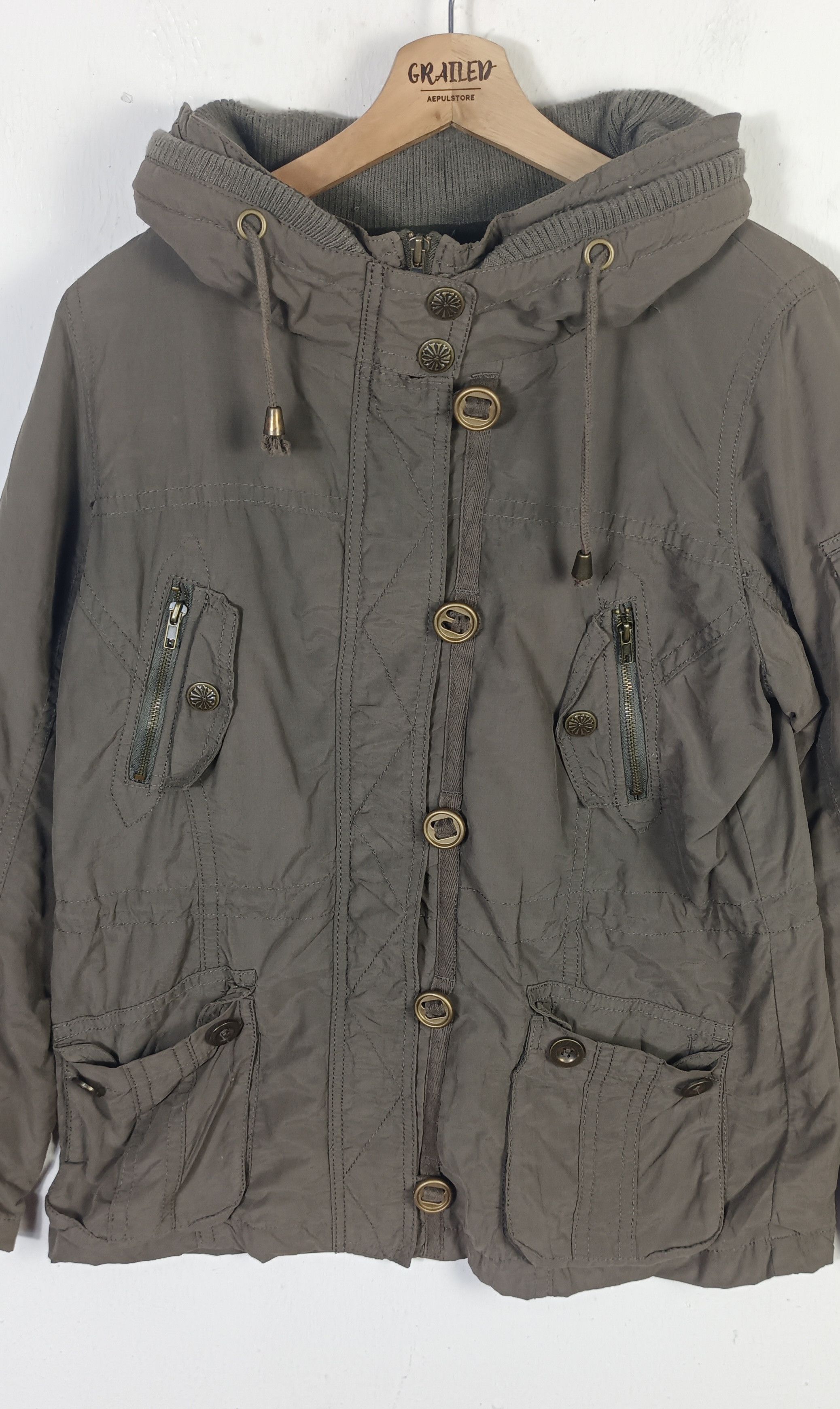 Japanese Brand 🇯🇵US Army Type Air Force 07 Flight Tactical Pocket Jacket Size US L / EU 52-54 / 3 - 6 Thumbnail