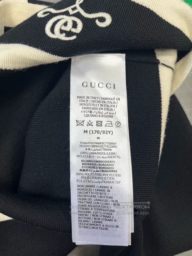 Gucci Gucci Black and white colour block double G embroidery log Size M / US 6-8 / IT 42-44 - 4 Thumbnail