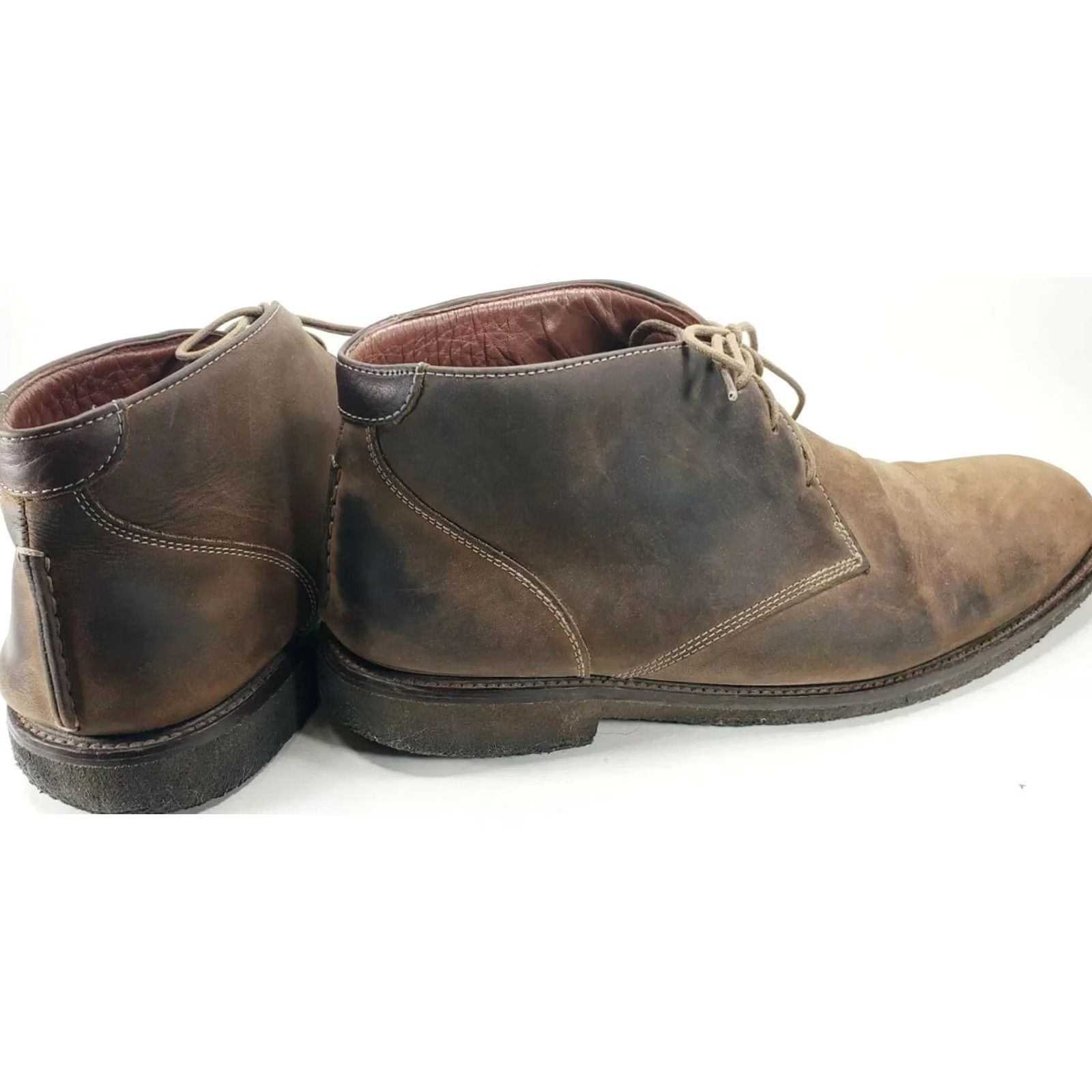 Johnston & Murphy JOHNSTON & MURPHY COPELAND CHUKKA BOOTS MEN'S LEATHER SHEEPSKIN BROWN SIZE 11M 25-1870 Size US 11 / EU 44 - 4 Thumbnail