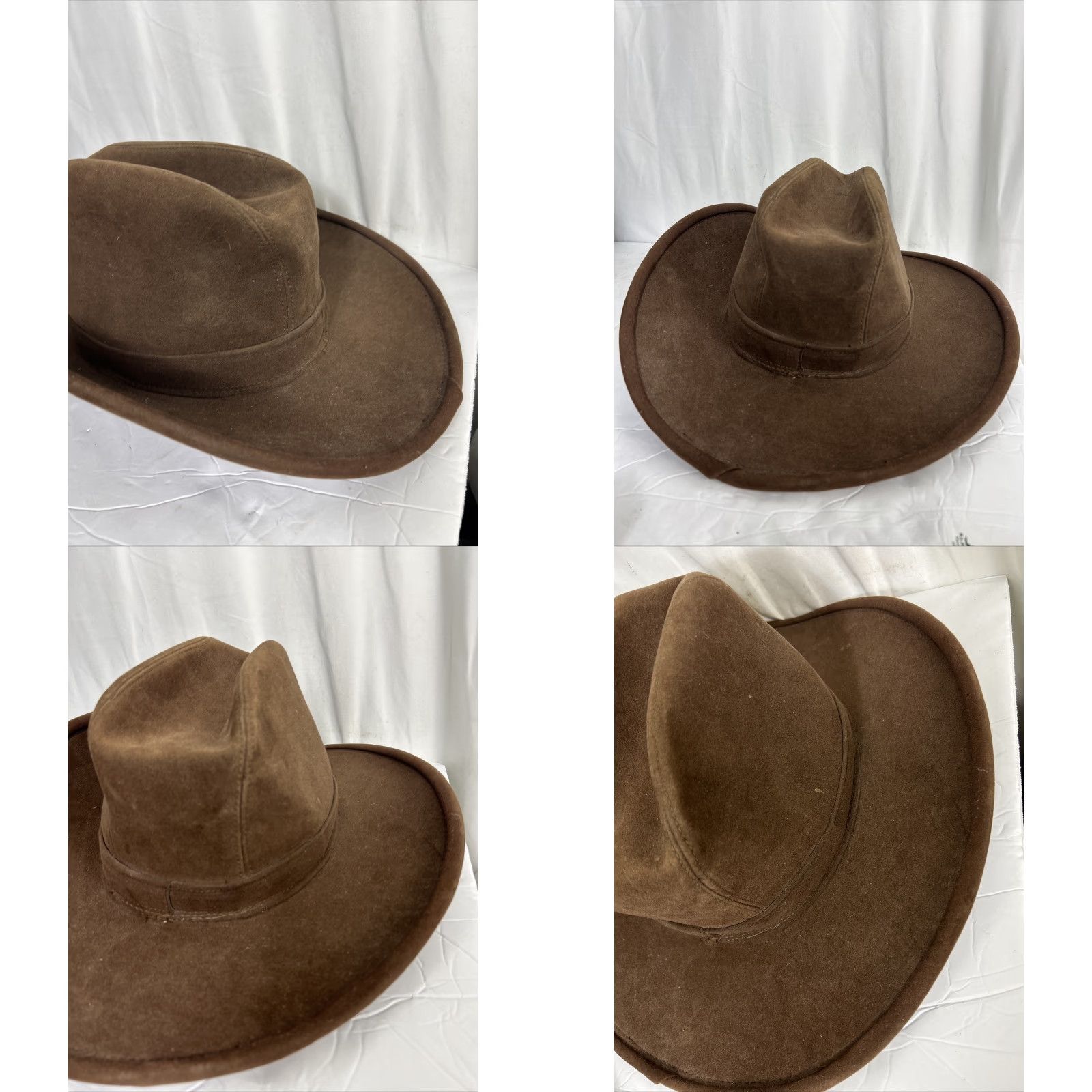 Hoodrich VINTAGE BF GOODRICH Brown Suede Cowboy Hat XL Men Union Made Cowboy Hat XL Brown Western Suede Men Size ONE SIZE - 8 Thumbnail