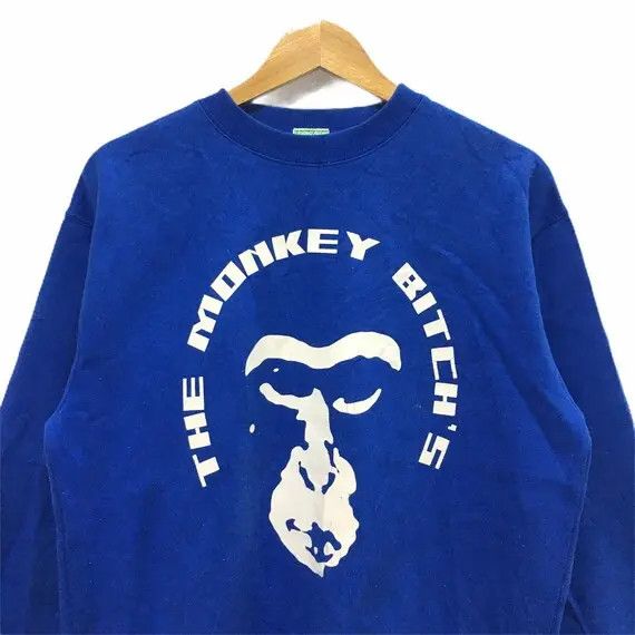 Vintage Vtg The Monkey Bitch Skateboard Sweatshirt Guerrilla Size US L / EU 52-54 / 3 - 6 Thumbnail