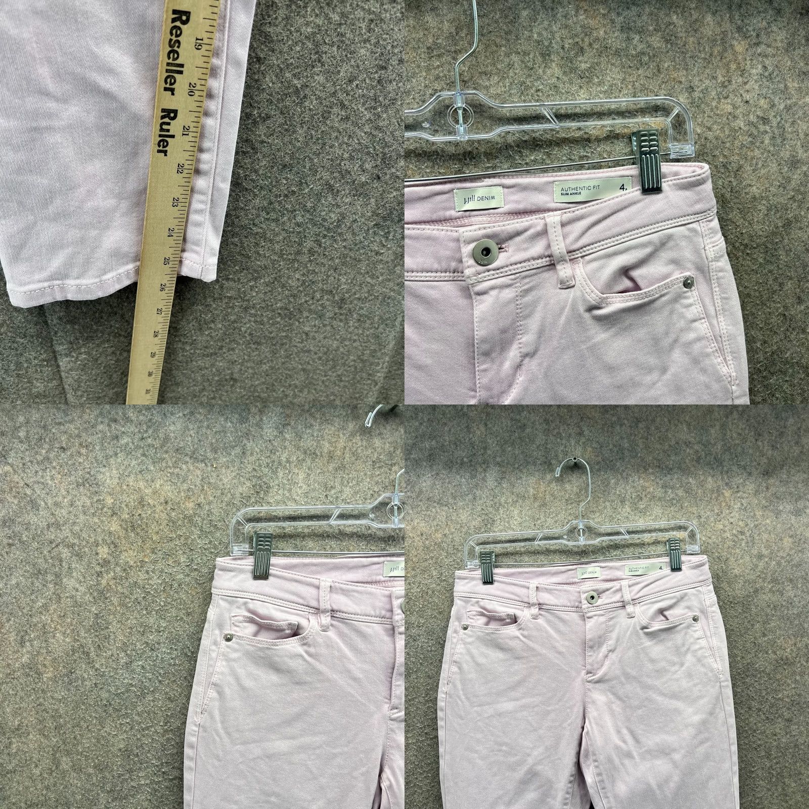 J. Jill J.Jill Jeans Women 4P Pink Slim Ankle Stretch Cotton Denim Pants Shirt? Size 27" / US 4 / IT 40 - 8 Thumbnail
