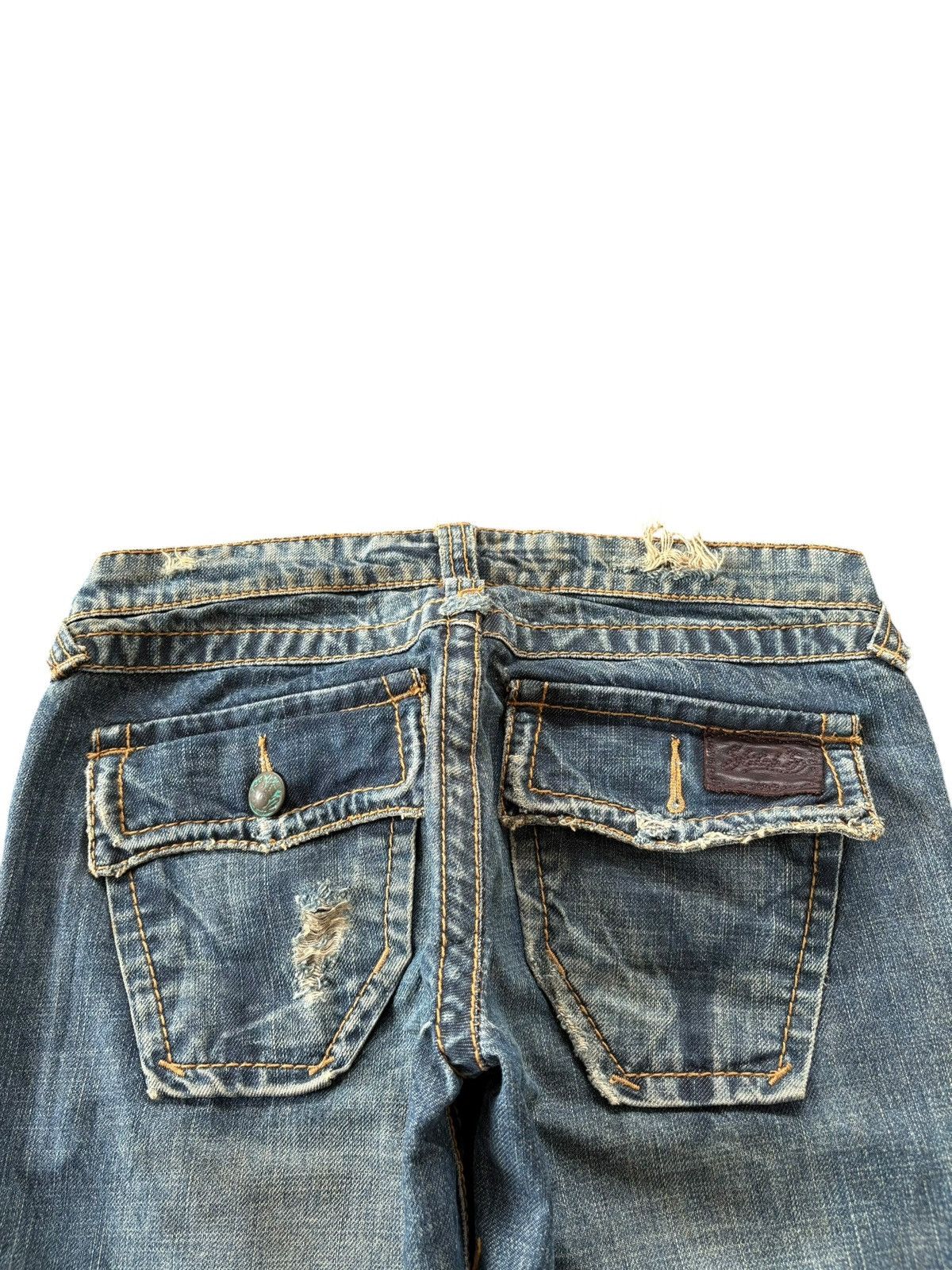Tornado Mart Vintage Japanese Brand Rusty Wash Distress Flare Jeans Size 30" / US 8 / IT 44 - 5 Thumbnail