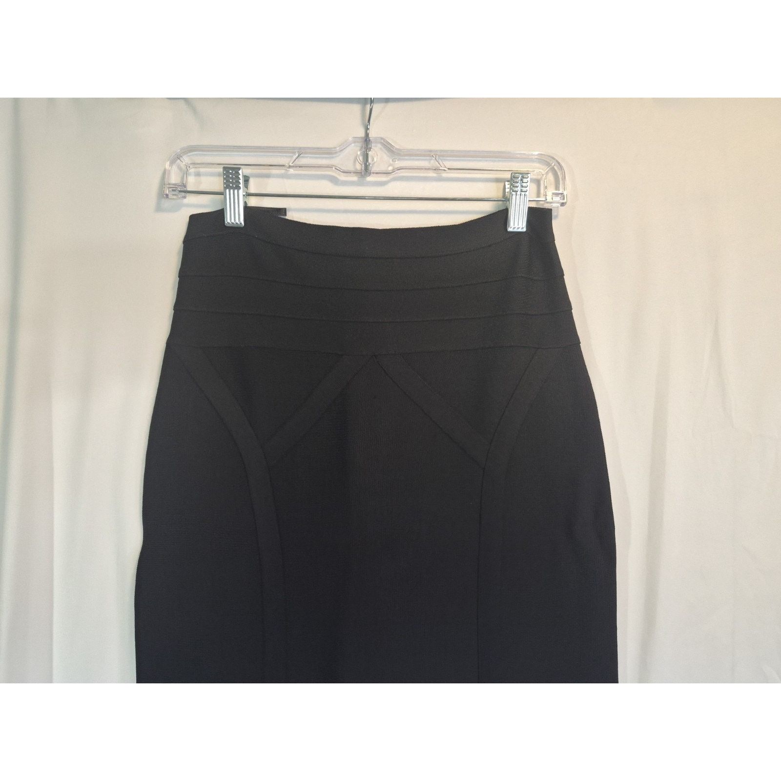 Bebe New w/Tag Bebe Black Stretch Bandage Skirt Medium Y2K Size 26" / US 2 / IT 38 - 2 Thumbnail