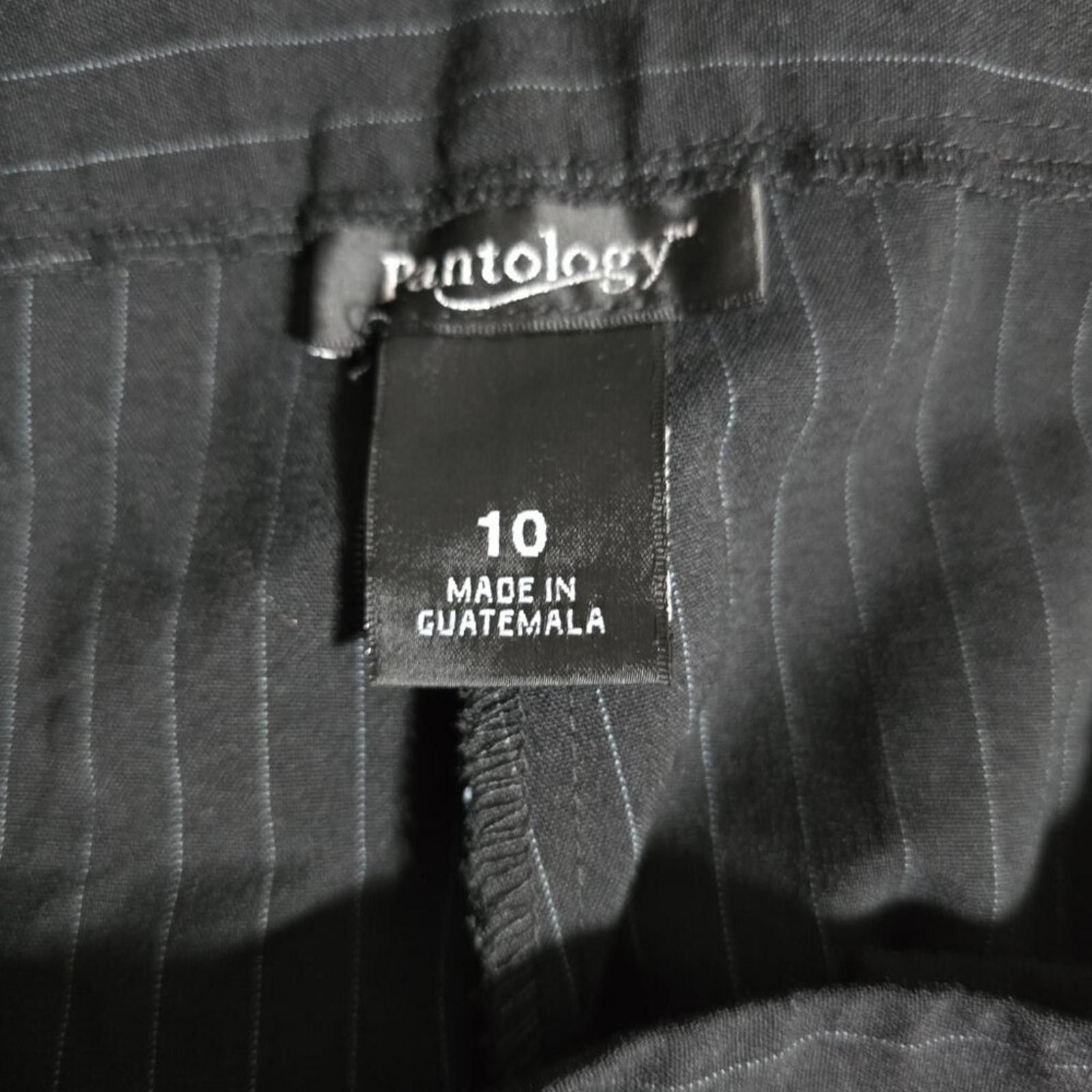 Other Pantology Black Pinstriped Dress Pants Size 10 Size 32" / US 10 / IT 46 - 3 Thumbnail