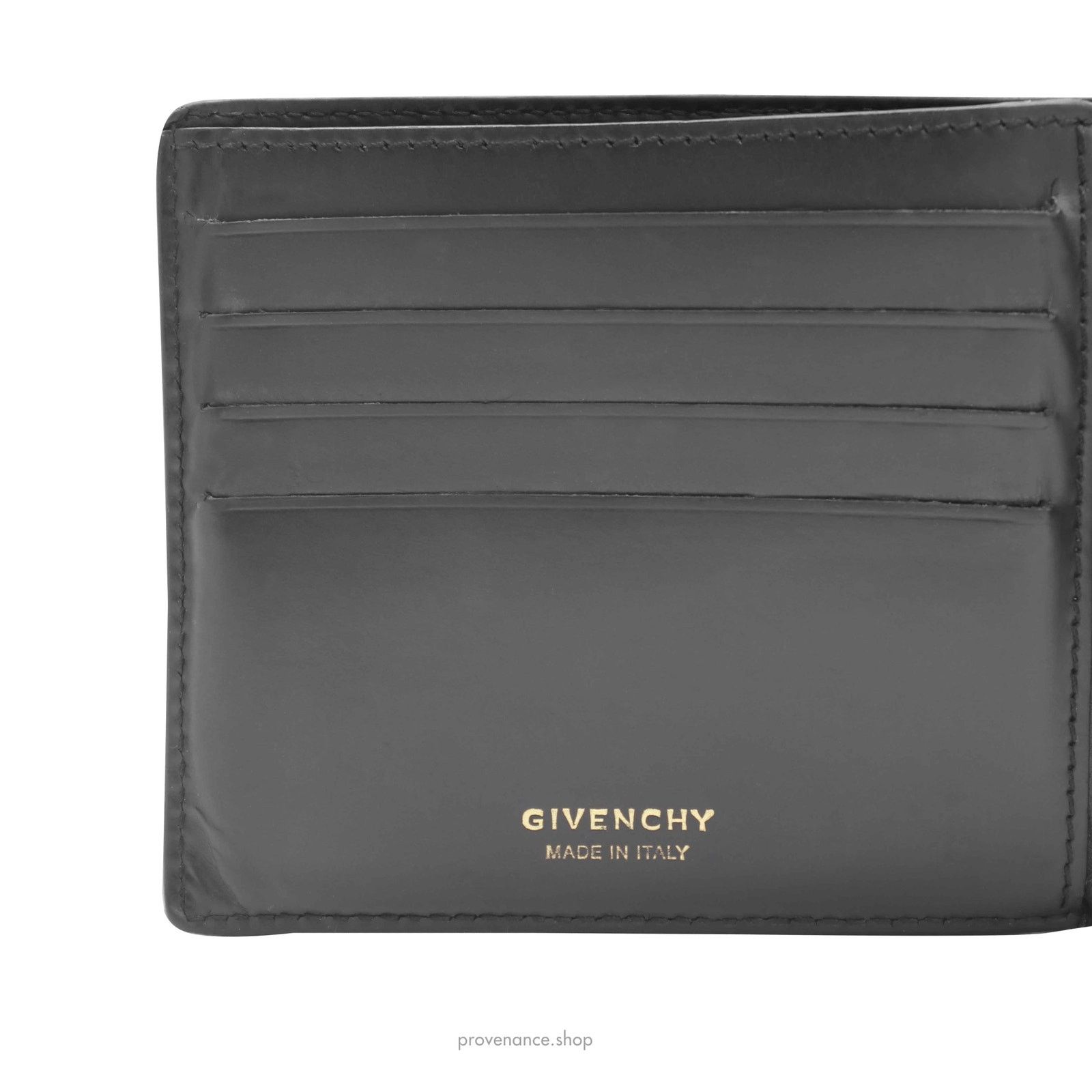 Givenchy 🔴 Givenchy Stars Embossed Wallet - Black Leather Size ONE SIZE - 4 Thumbnail