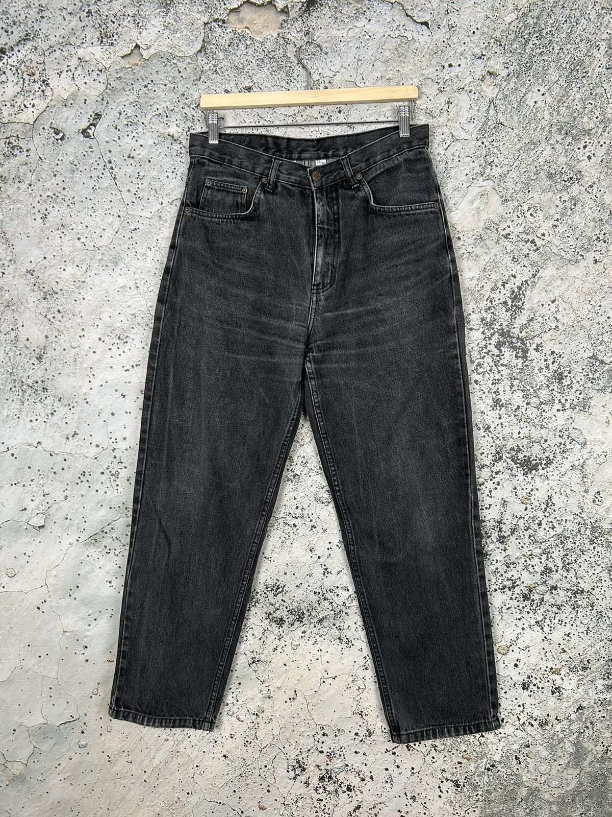 Vintage Vintage Washed Black Denim Pants Jeans Rock Punk Grunge Size US 33 - 1 Thumbnail
