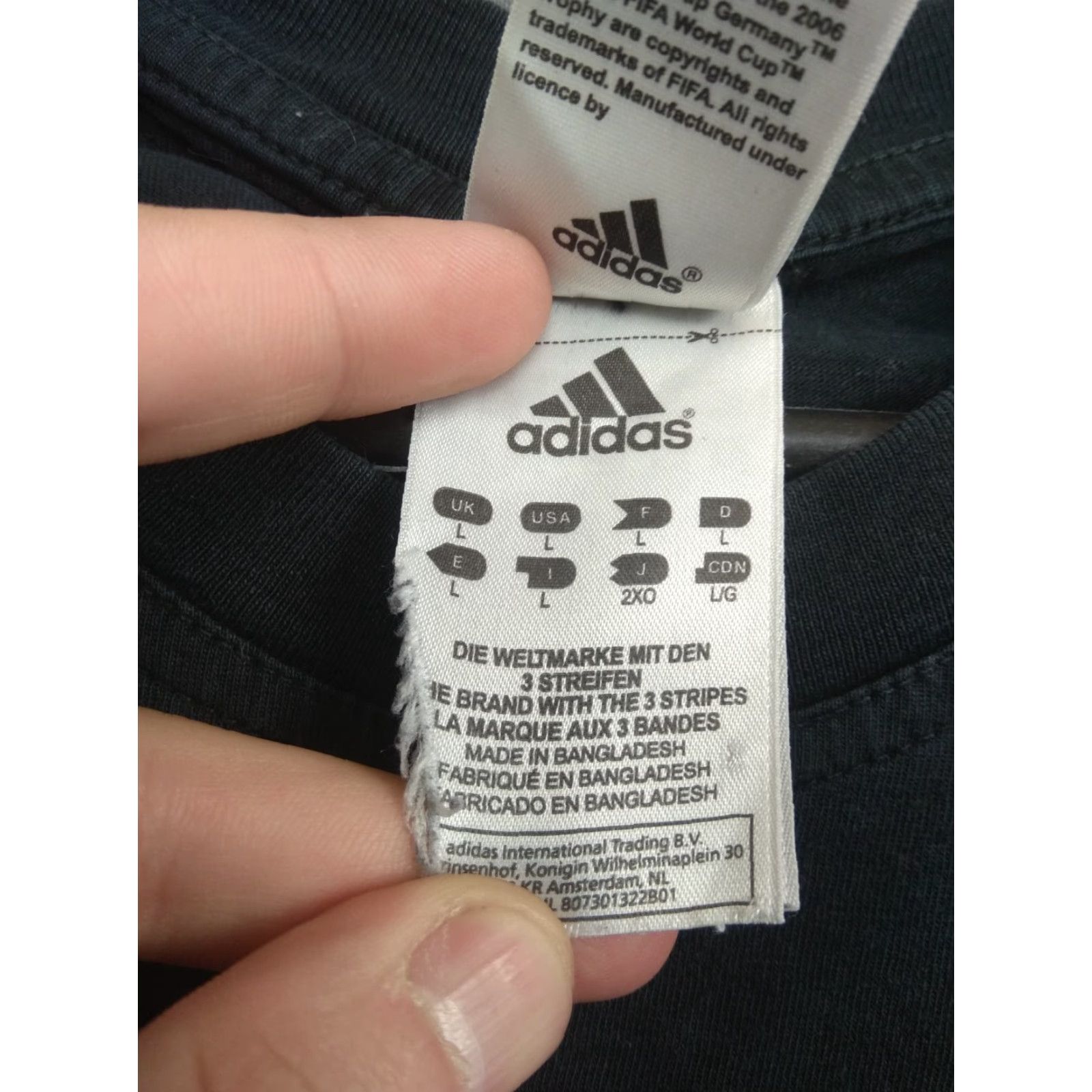 Adidas adidas World Cup 2006 Jersey L Shirt Mens Vintage Black Size US L / EU 52-54 / 3 - 5 Thumbnail