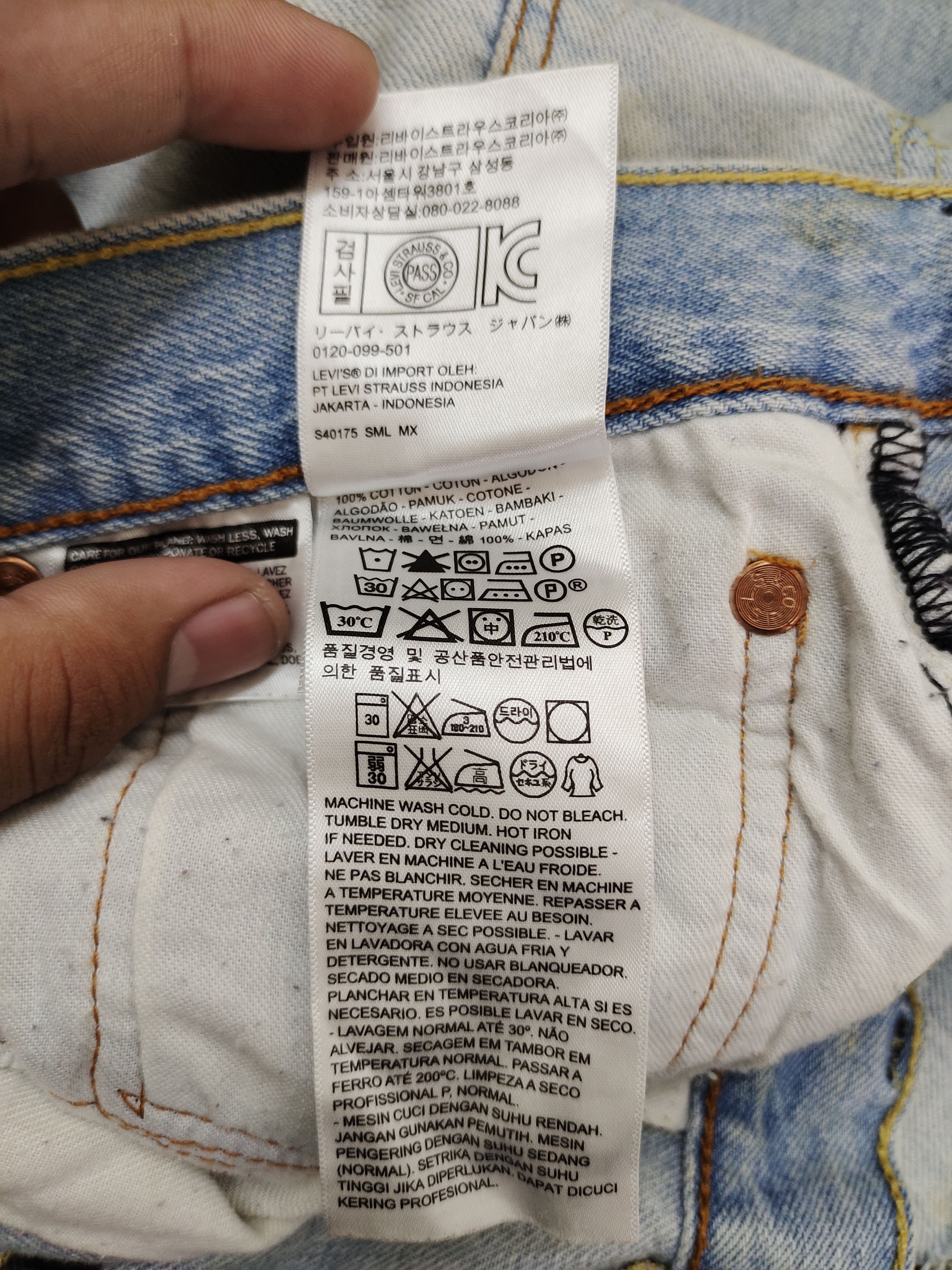 Levi's Size 36x34 Vintage Levis 501 Light Wash Jeans Distressed Size US 36 / EU 52 - 19 Thumbnail