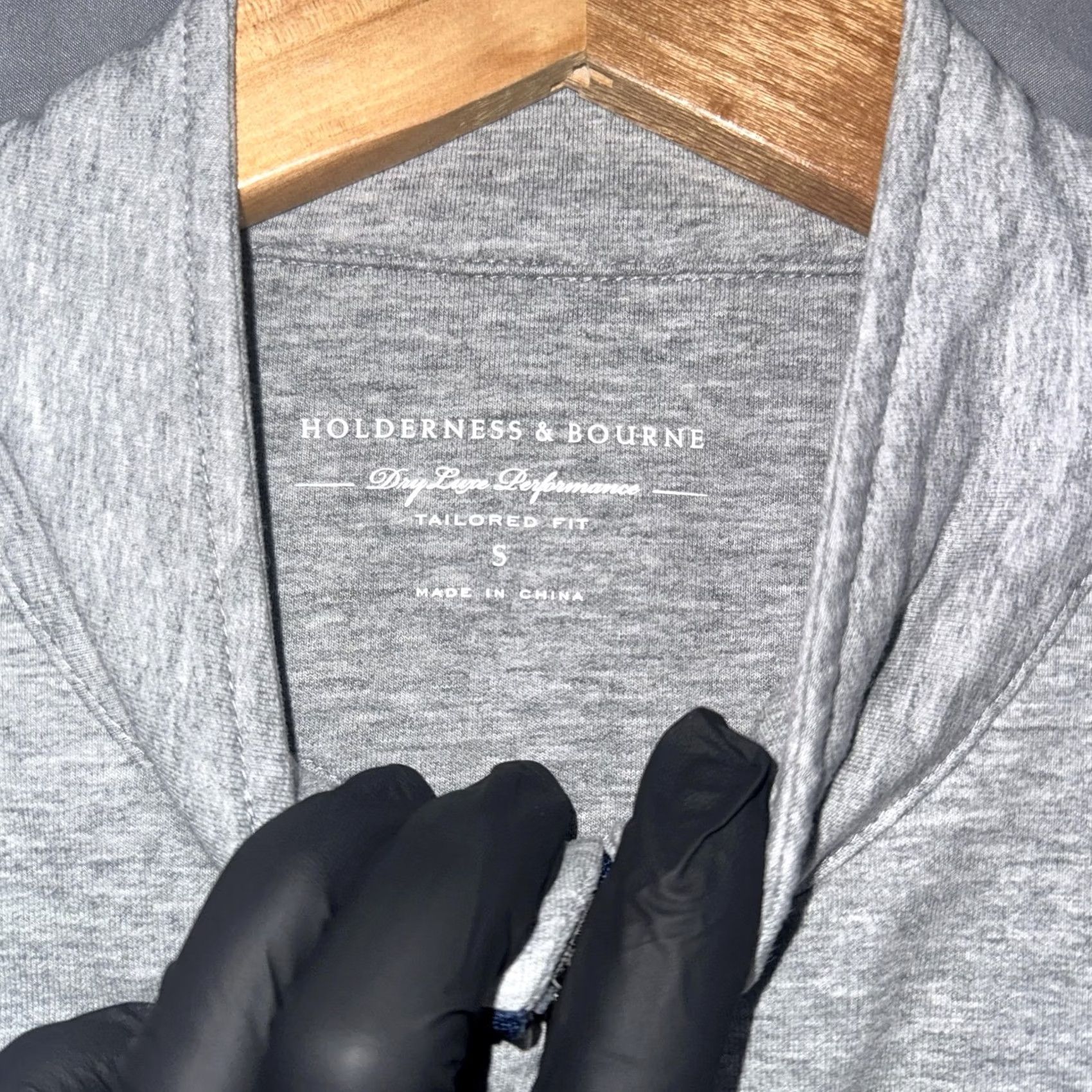 Vintage Holderness & Bourne Sweatshirt Mens Small Gray 1/4 Zip Mock Neck Golf Stretch Size US S / EU 44-46 / 1 - 4 Thumbnail